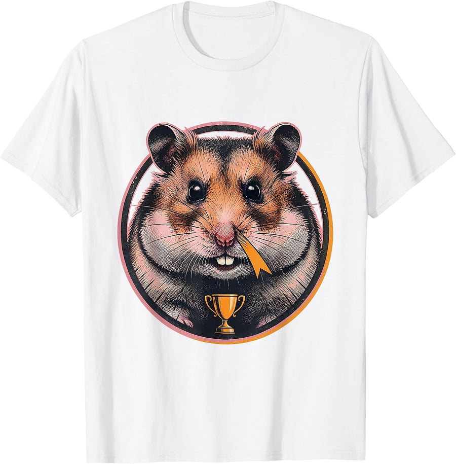 Men's Hamster Meme Cute Funny Hamster Girl Humor T-Shirt - White