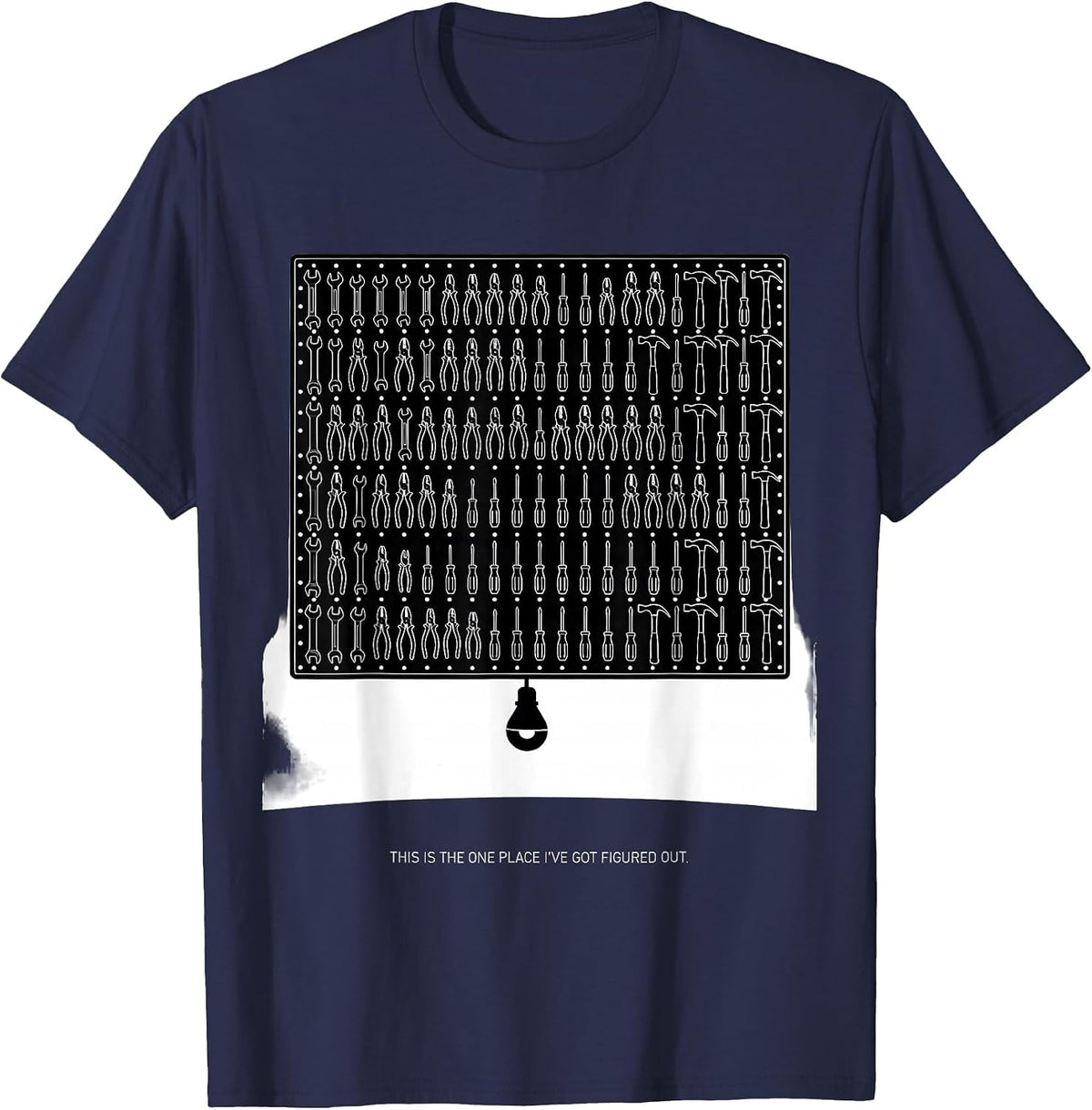 This Is The One Place I've Got Figured Out Mechanic T-Shirt - Navy Blue