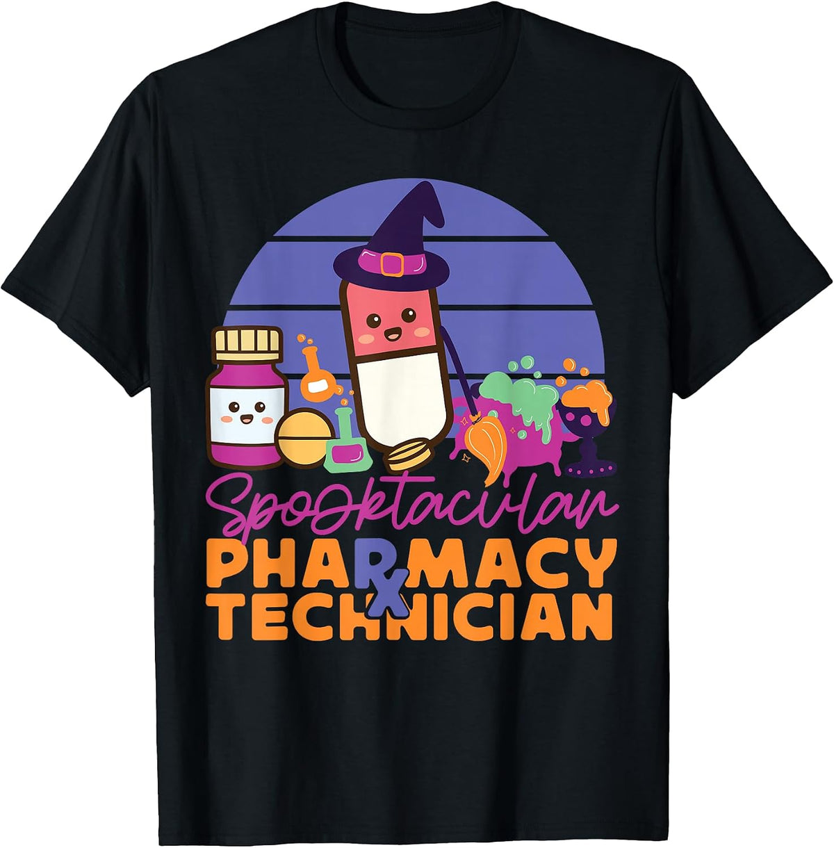 Pharmacy Tech Technician Pharmacist Student Halloween T-Shirt, Men, Black, Small - As Pictured