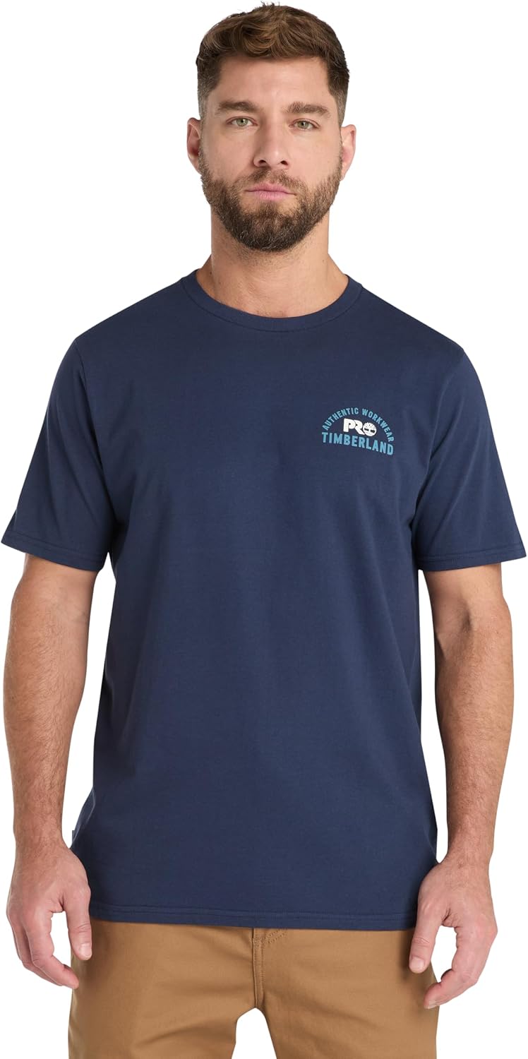 Timberland PRO Men's Authentic Workwear Short-Sleeve Graphic T-Shirt - Navy