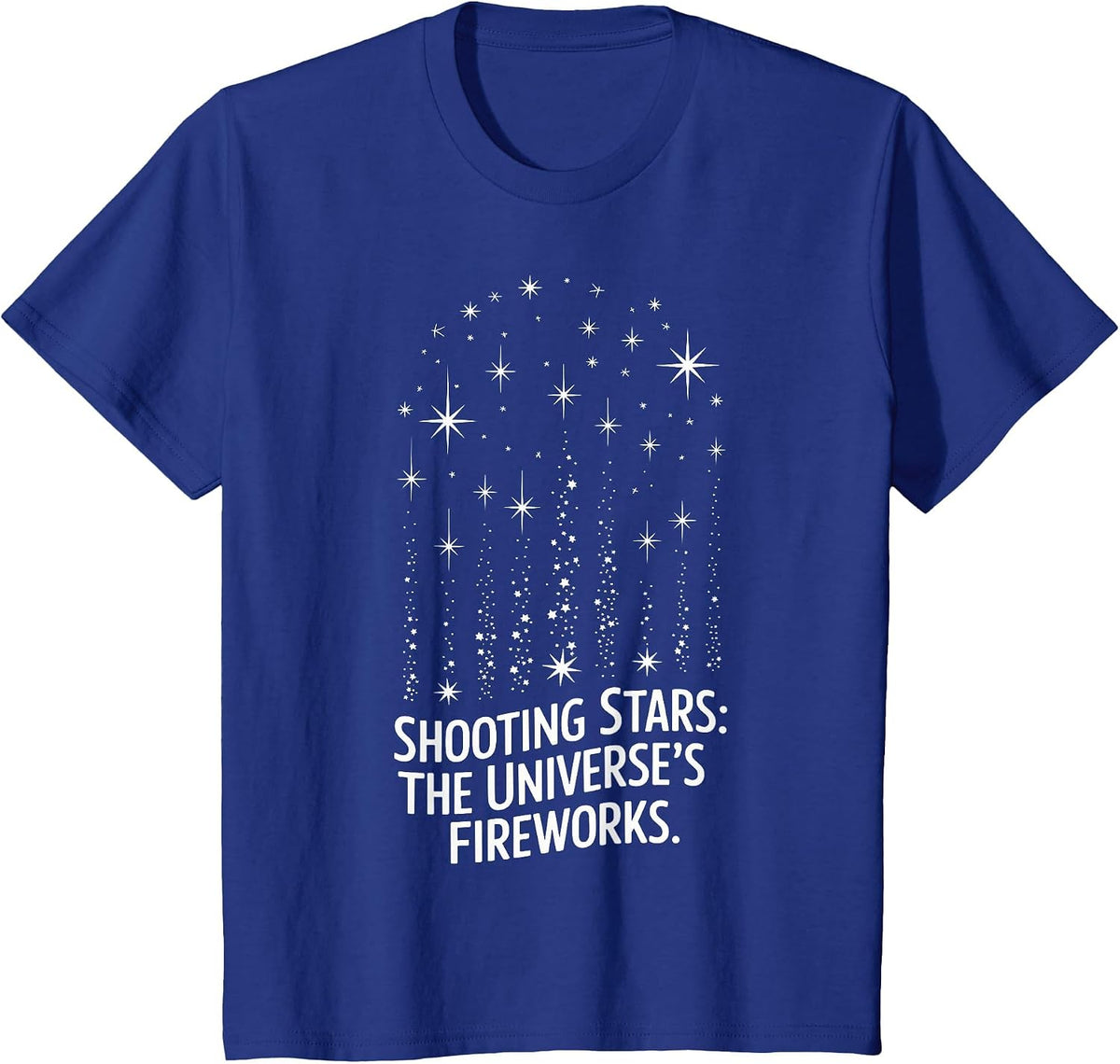 Shooting Stars Celestial Design for Astronomy Lovers T-Shirt - Royal Blue