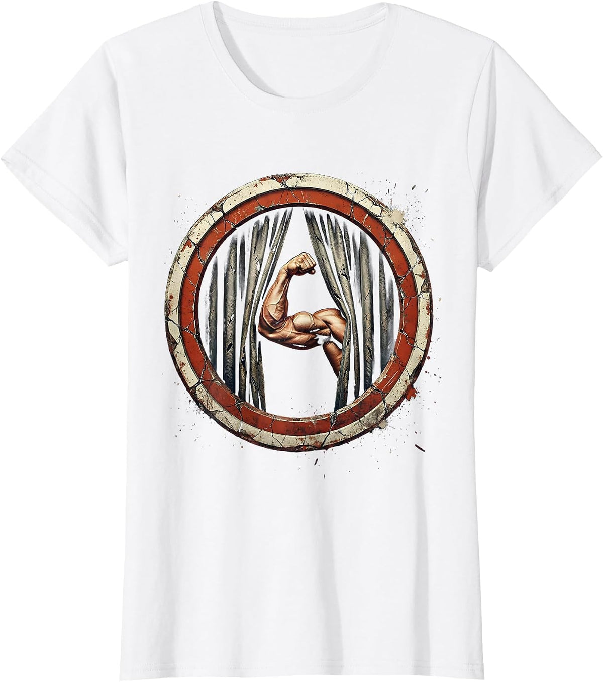 Voting Civic Pride Flexing Arm Labor Day Graphic T-Shirt - White