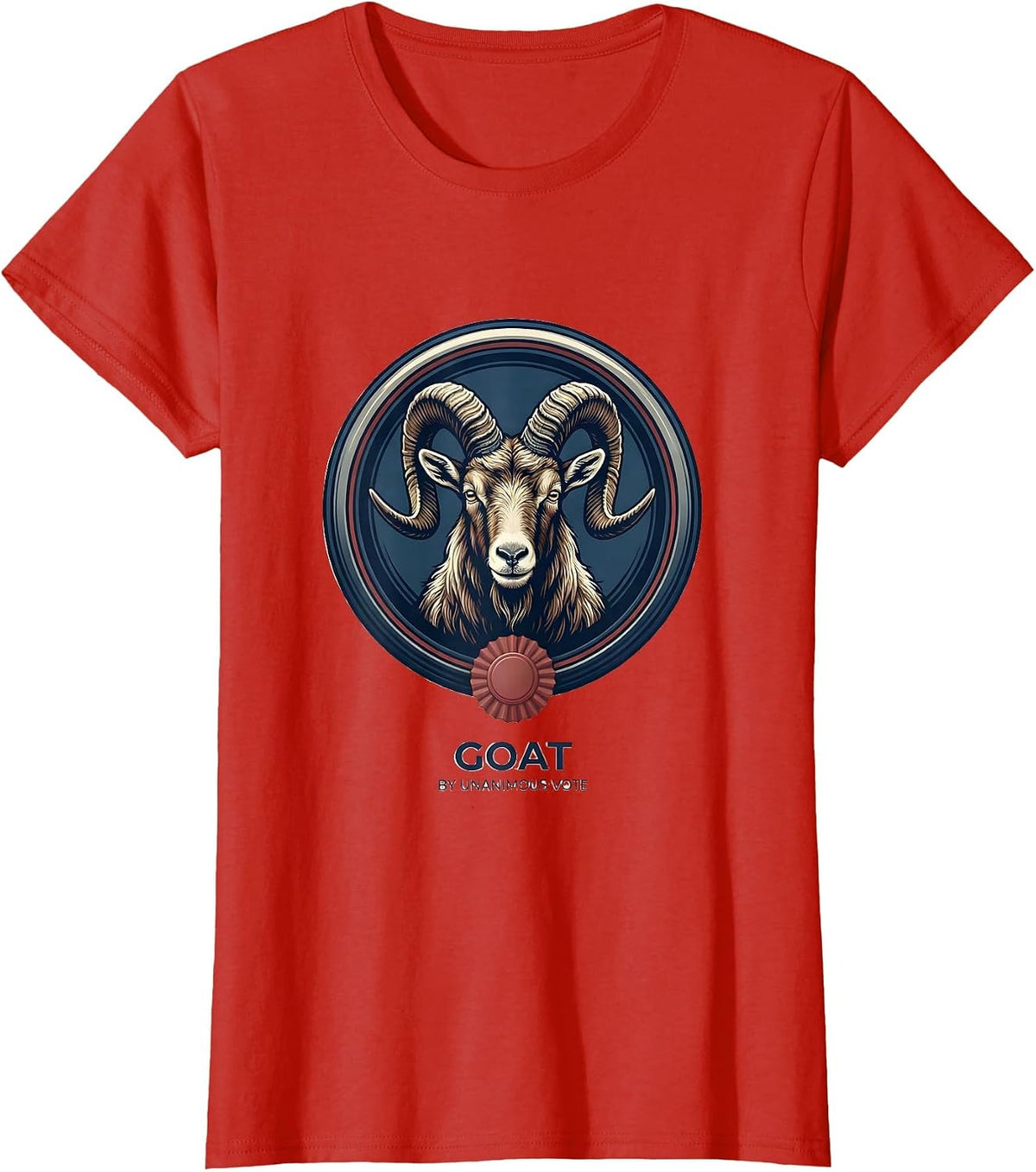 GOAT By Unanimous Vote Funny Goat Lover Farm Animal Humor T-Shirt - Red