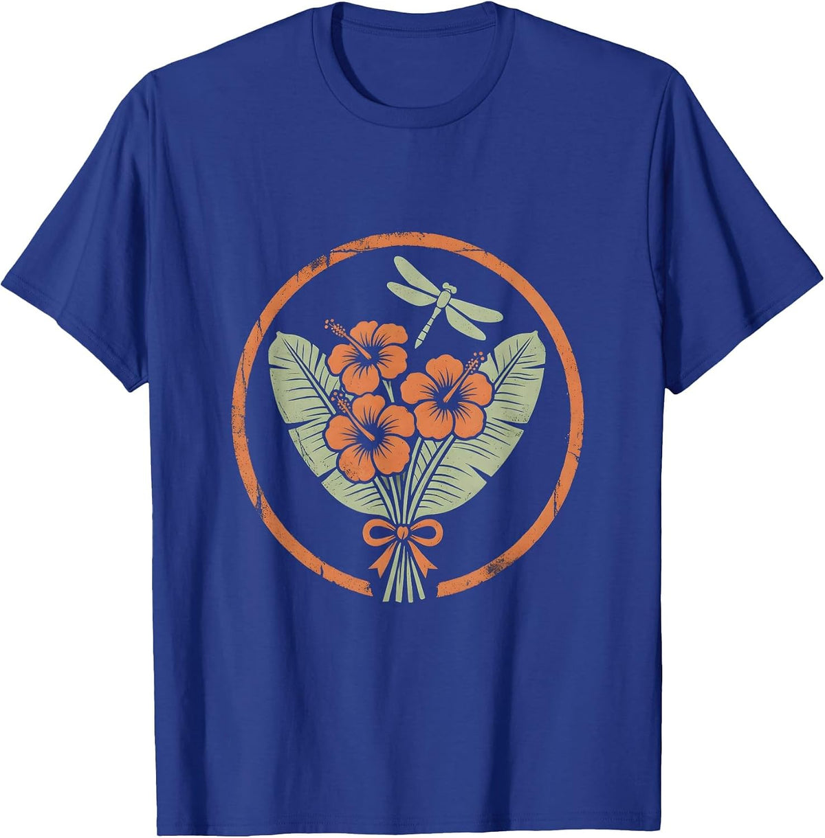 Puerto Rico Abuela Pasteles Banana Leaf Illustration T-Shirt - Royal Blue