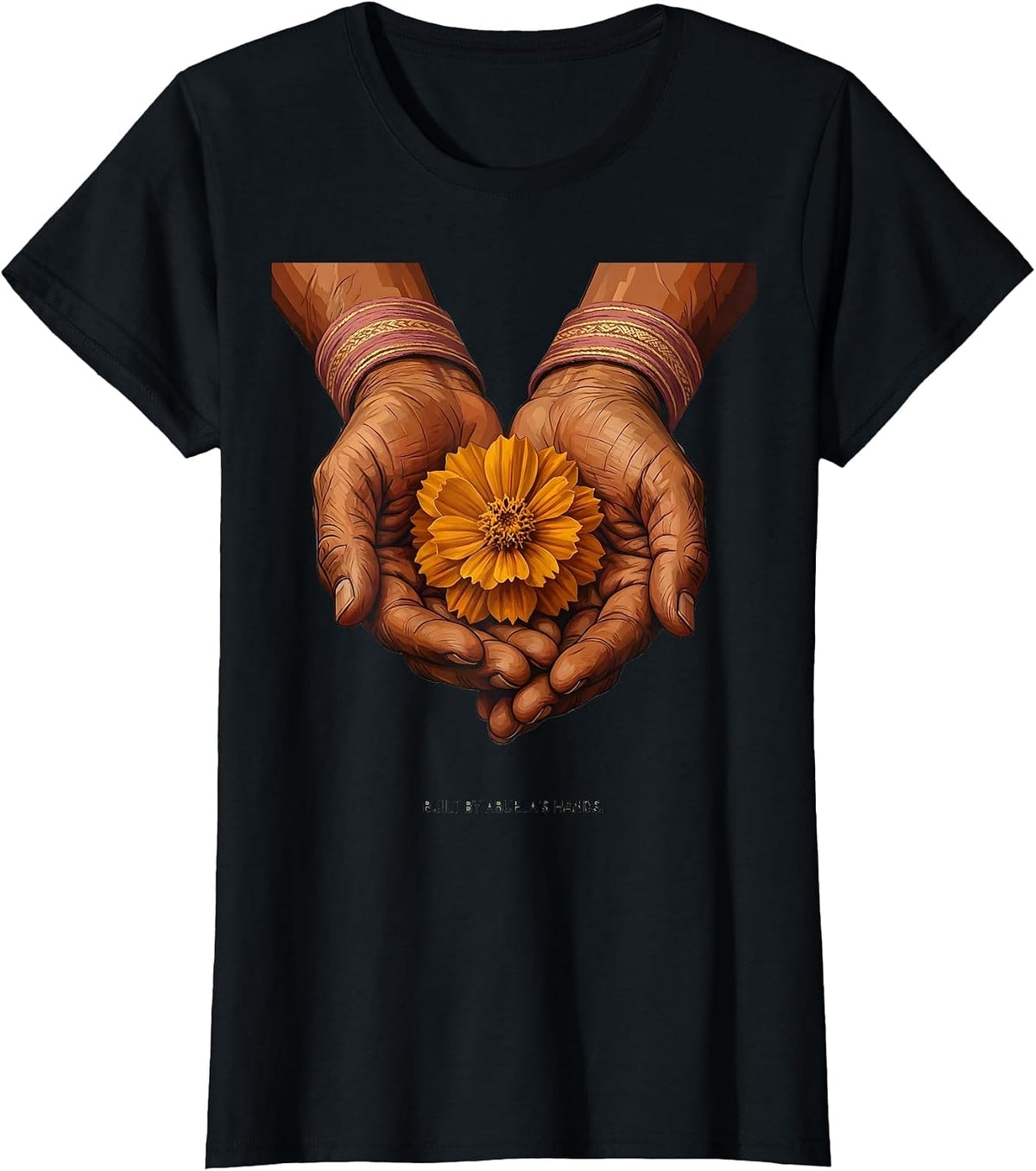 Built by Abuelas Hands Mexico Heritage Design T-Shirt - Black