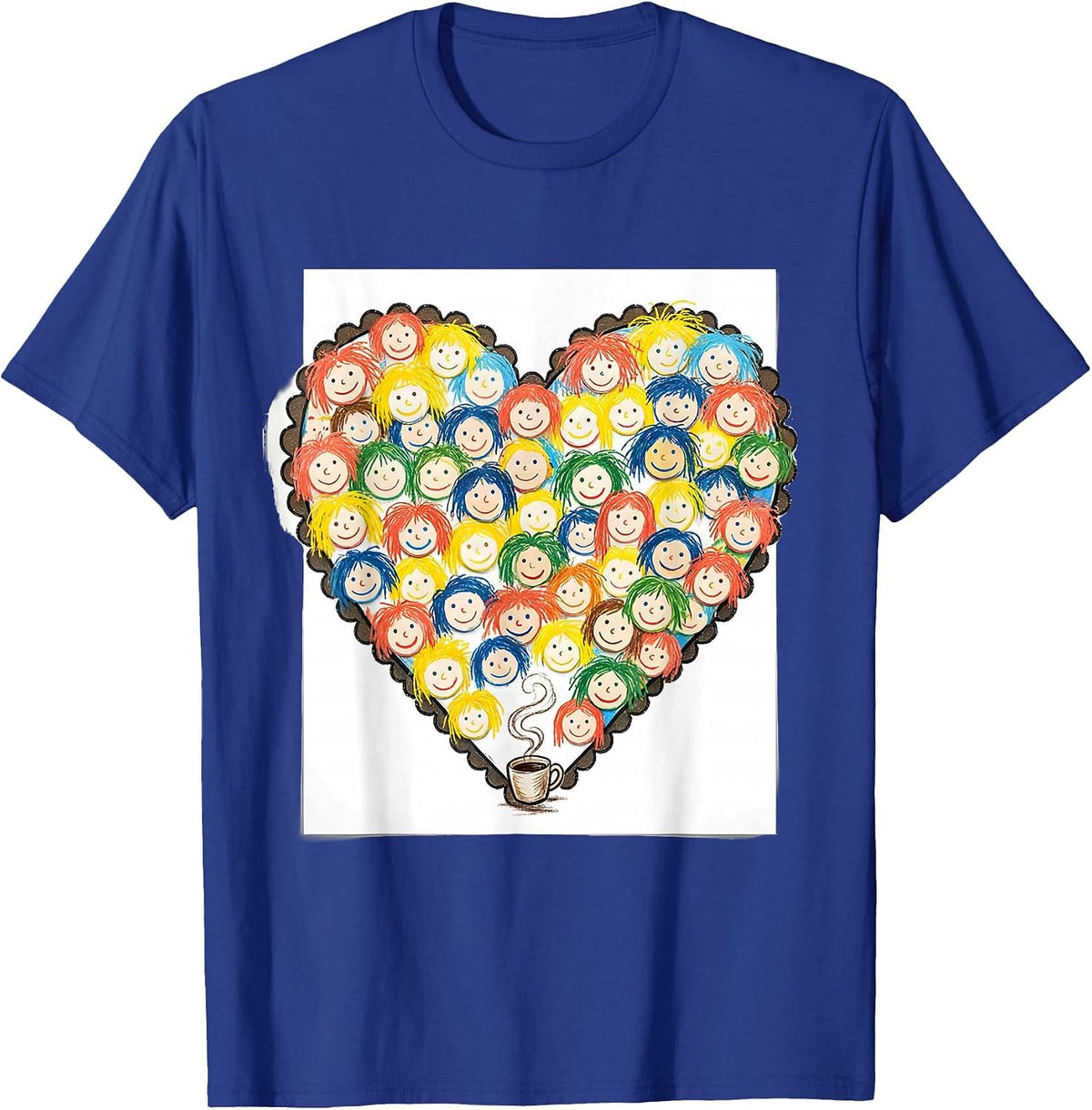 Men's Kid Core Classroom Bulletin Board Teacher Valentine Humor T-Shirt - Royal Blue