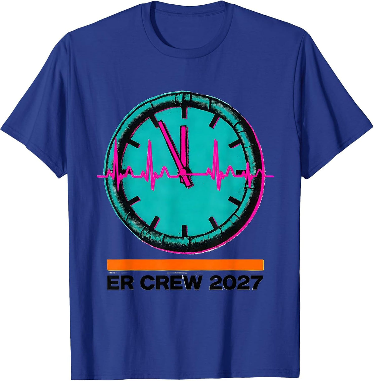 Men's ER Crew 2027 Funny Nurse Crew New Years Eve Party T-Shirt - Royal Blue