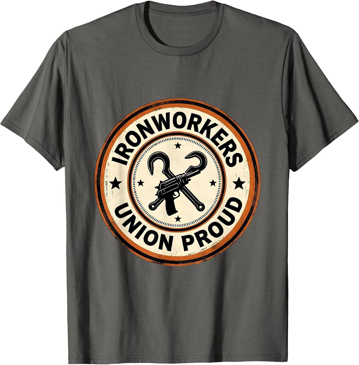 Ironworkers Union Proud Skilled Trades Labor Day T-Shirt - Asphalt Grey