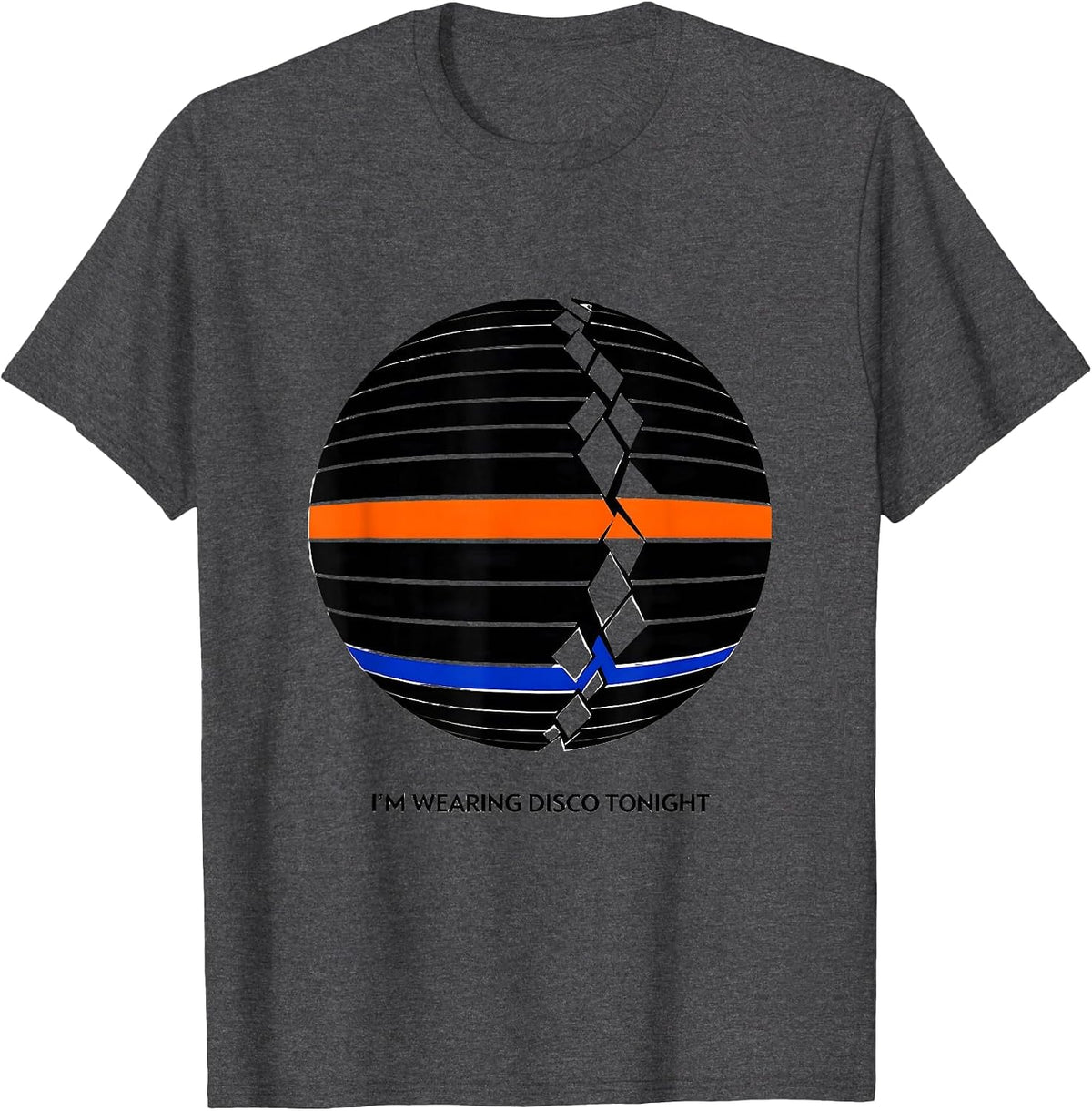 Men's I'm Wearing Disco Tonight Vintage Retro 70s Disco Party T-Shirt - Dark Heather Grey