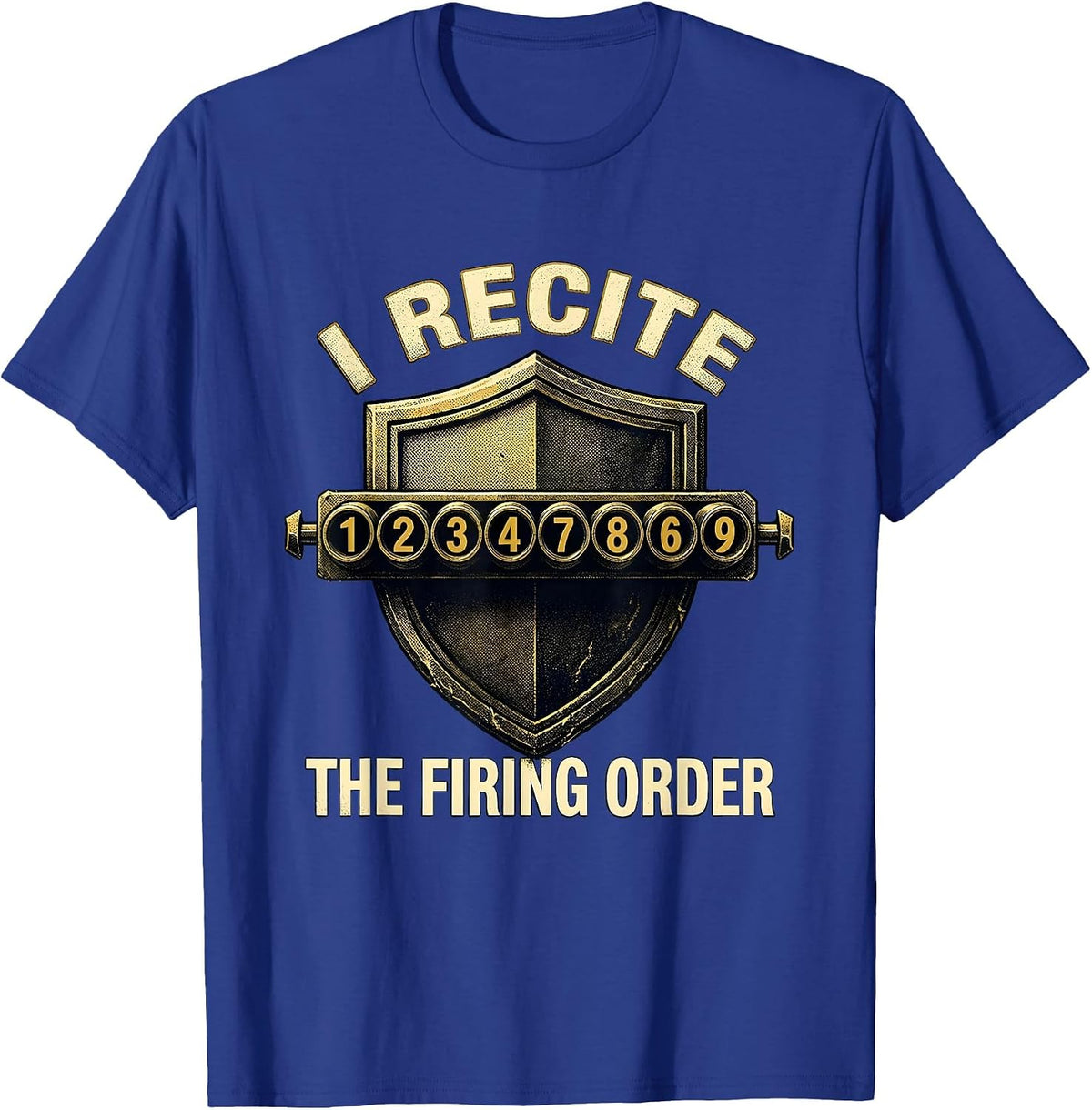 Men's I Recite The Firing Order Funny Mechanic Car Engine T-Shirt - Royal Blue
