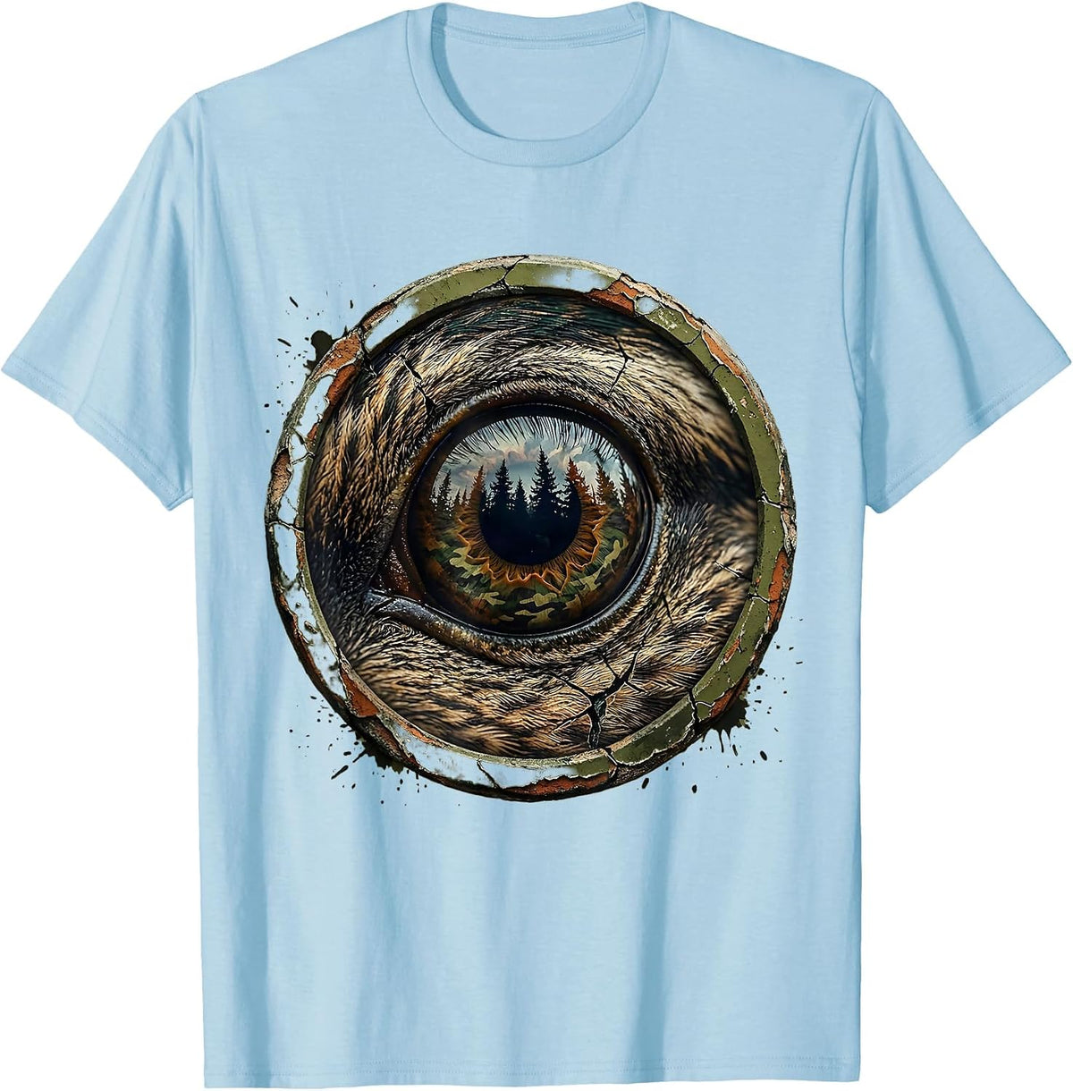 Men's Duck Eye Camo Reflection Wildlife Graphic T-Shirt - Baby Blue