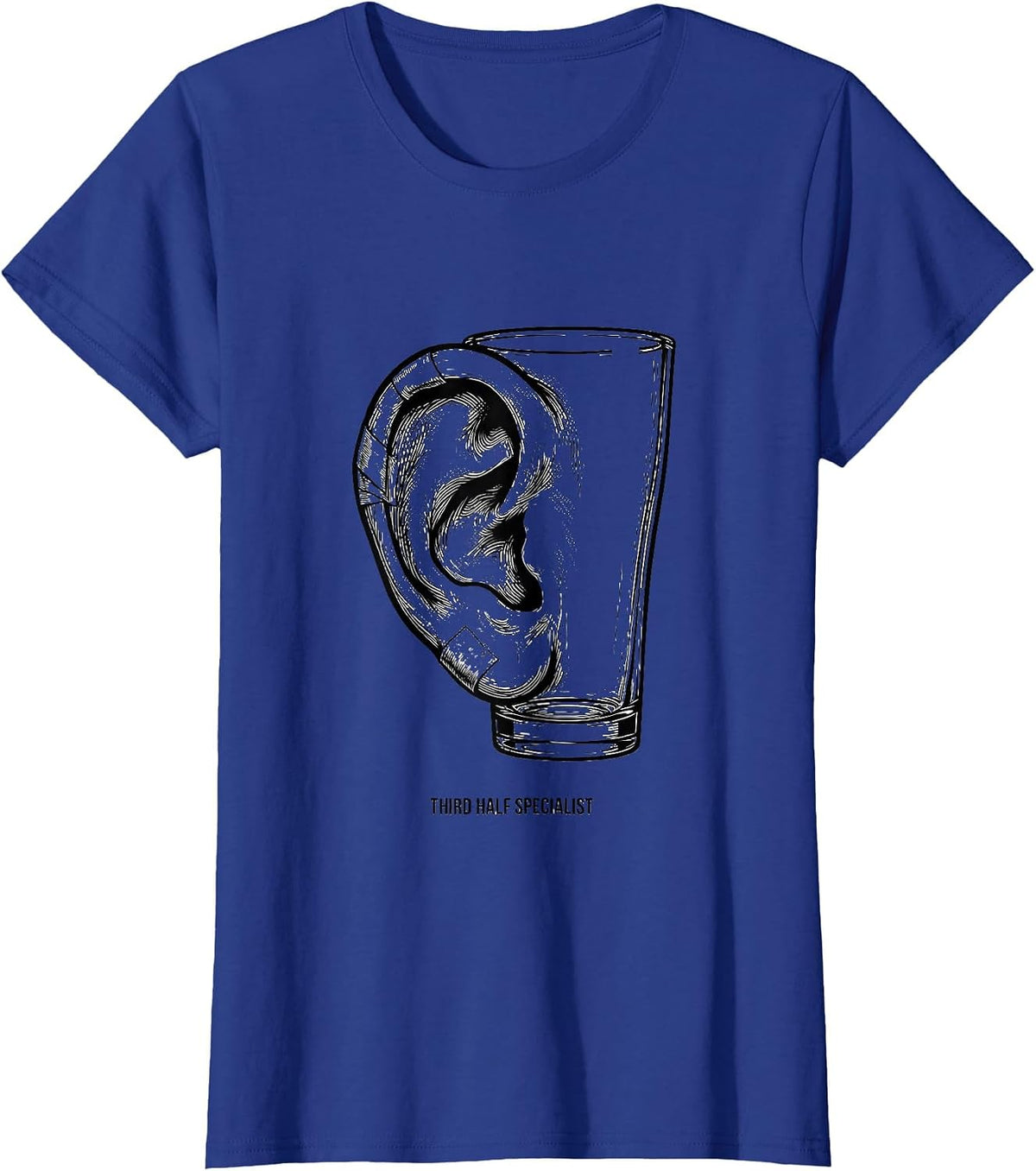 Women's Third Half Specialist Funny Rugby Player Coach Fan Humor T-Shirt - Royal Blue