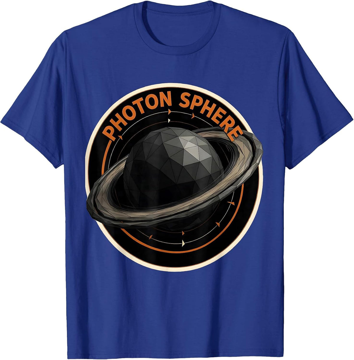 Men's Photon Sphere Low Poly Black Hole Physics Astrophysicist T-Shirt - Royal Blue
