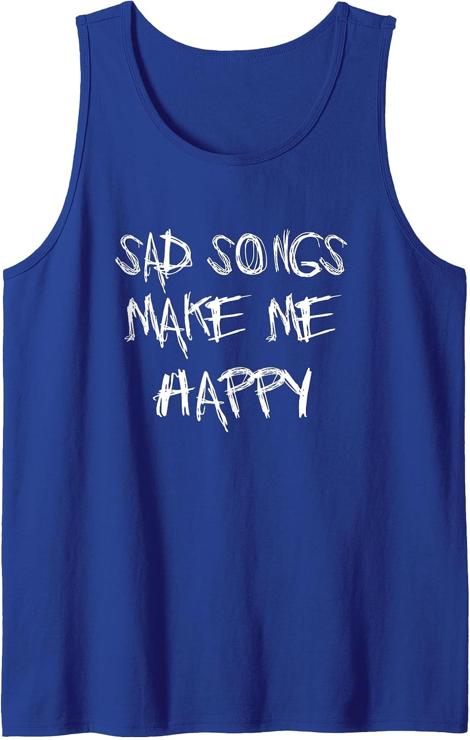 SAD Songs Make ME Happy Emo Goth Heavy Metal Kawaii Gift Tank Top - Royal Blue