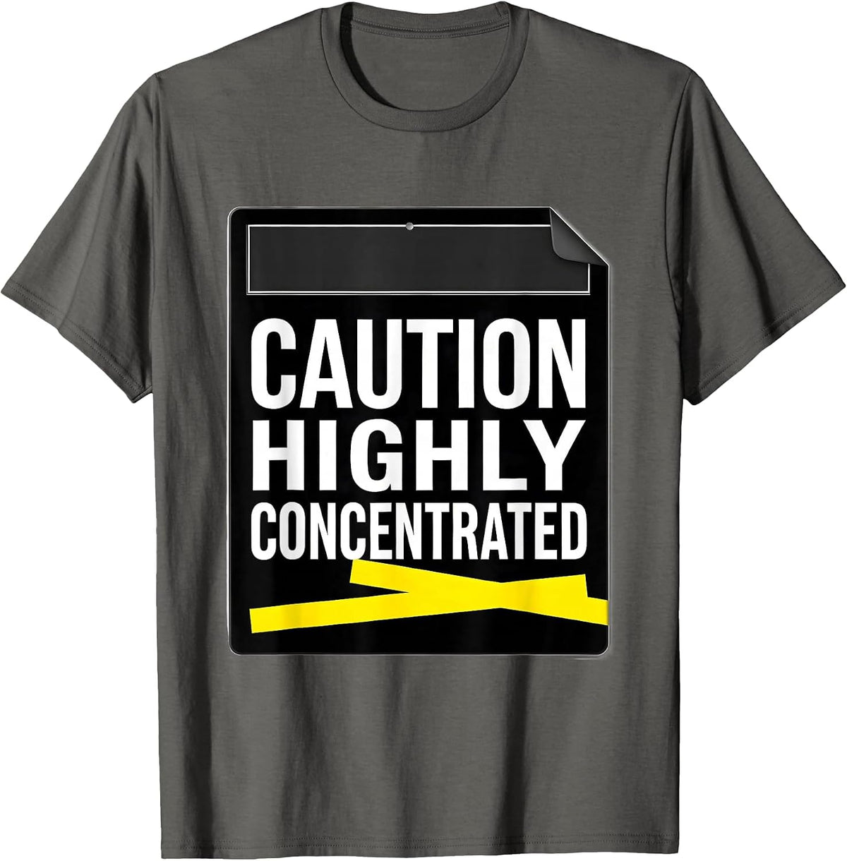 Caution: Highly Concentrated Funny Science Teacher Student T-Shirt - Asphalt Grey