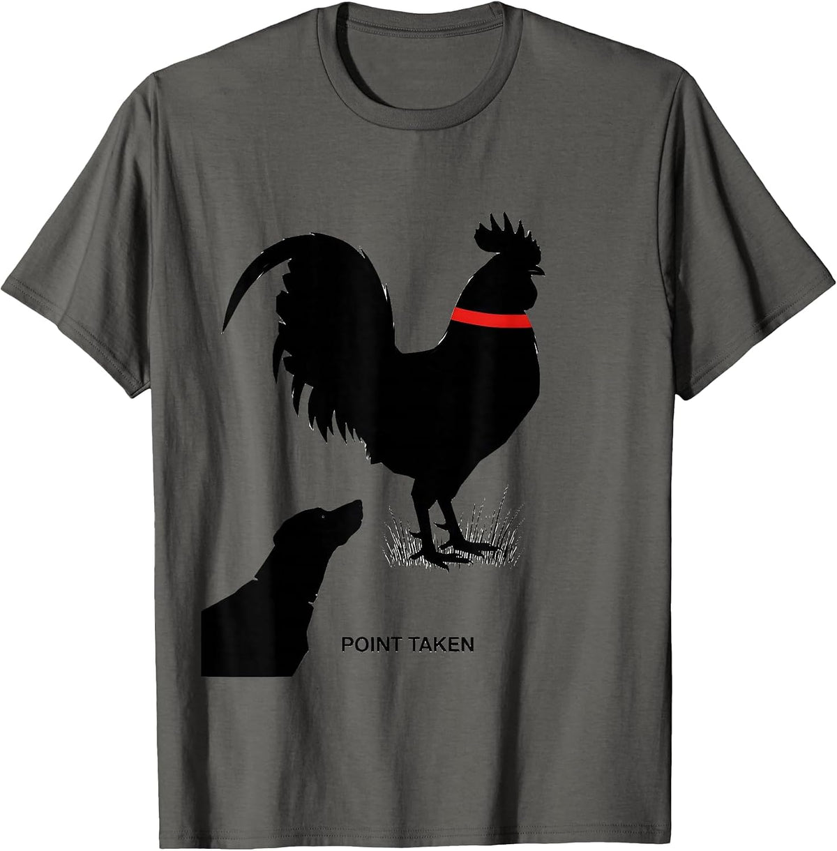 Point Taken Swiss International Pheasant Hunter Upland Bird T-Shirt - Asphalt Grey
