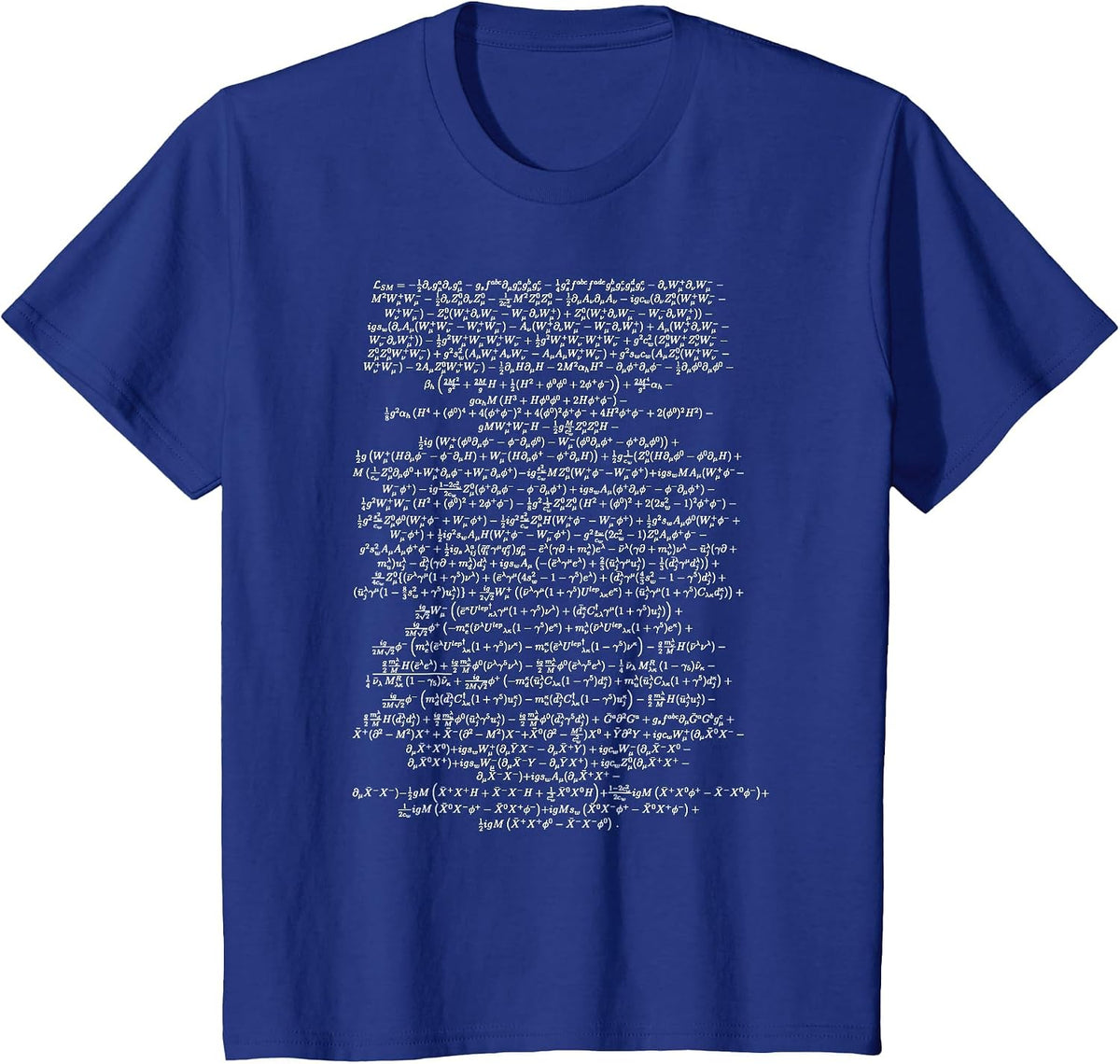 Standard Model Lagrangian Higgs Boson Physics Teacher T-Shirt - Royal Blue