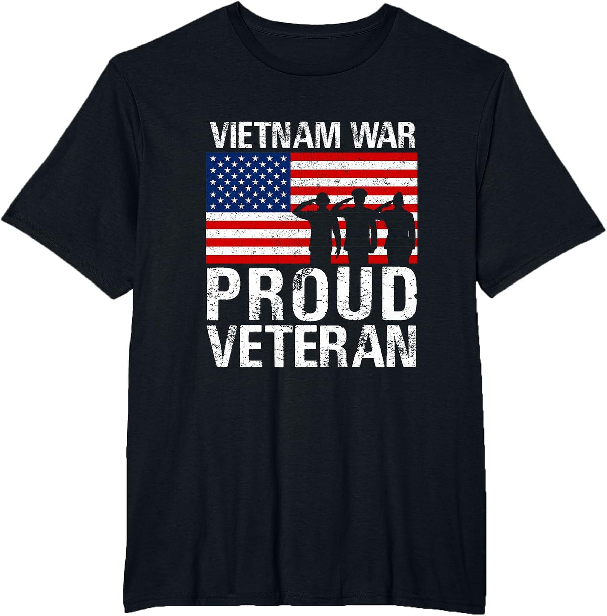 Proud Vietnam War Veteran T-Shirt - Black