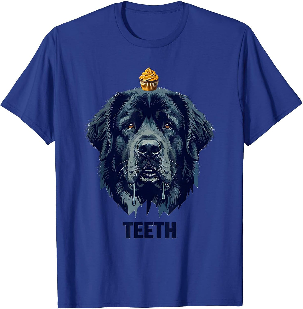 TEETH Funny Great Pyrenees Jowls Drooling Dog Mom Dog Dad T-Shirt - Royal Blue