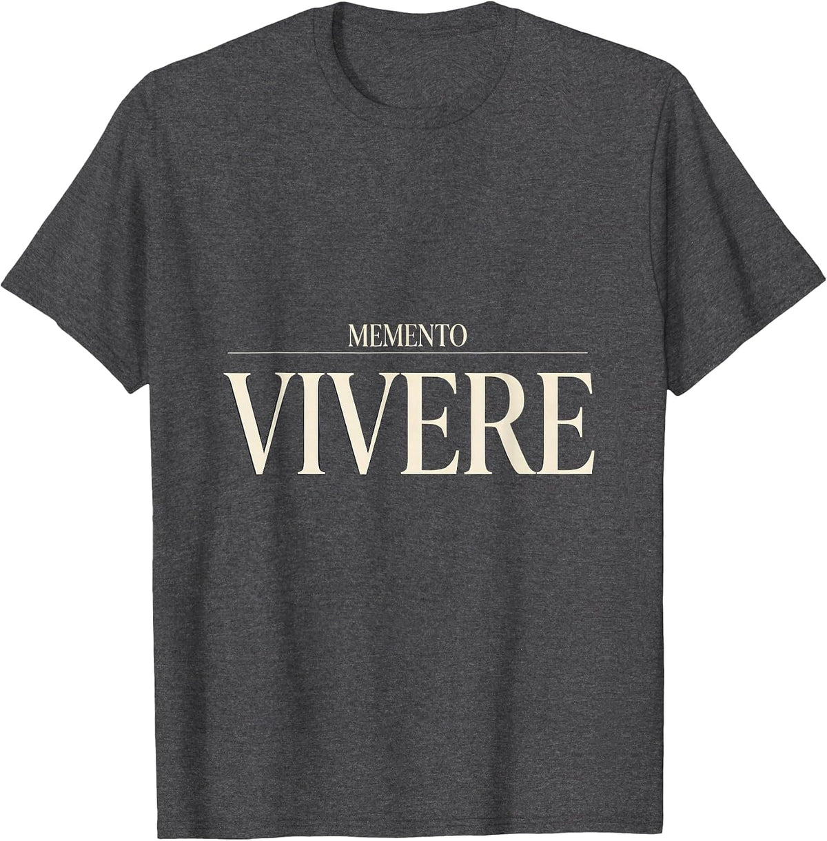 Men's Memento Vivere Stoic Philosophy Quote Marcus Aurelius Reader T-Shirt - Dark Heather Grey