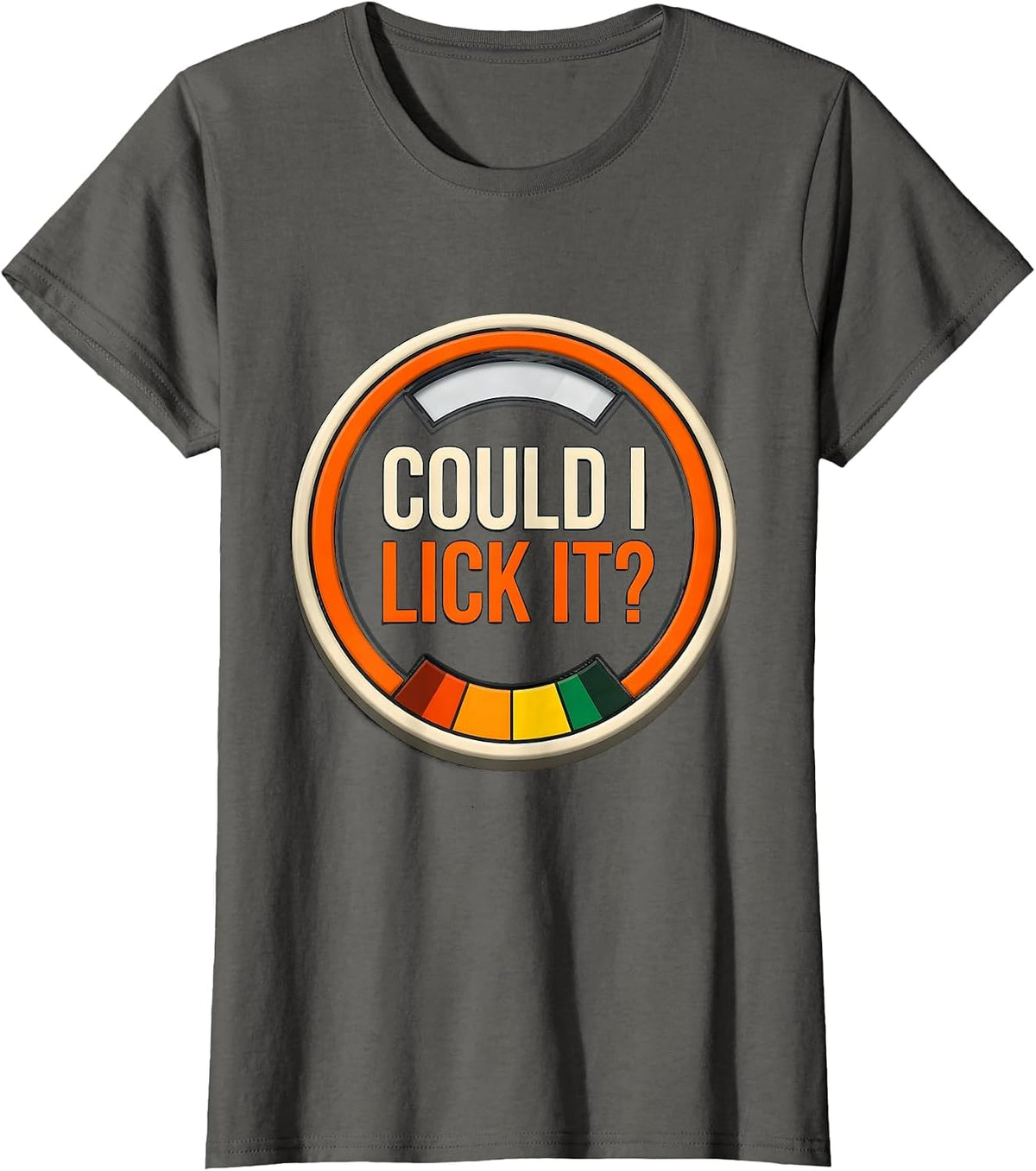 Women's Could I Lick It Funny Periodic Table Science Teacher Humor T-Shirt - Asphalt Grey