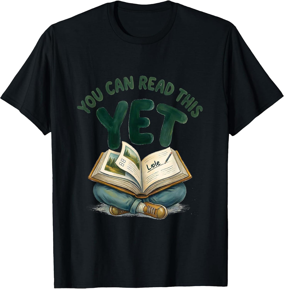 Men's You Can Read This Yet Growth Mindset Teacher Motivational T-Shirt - Black
