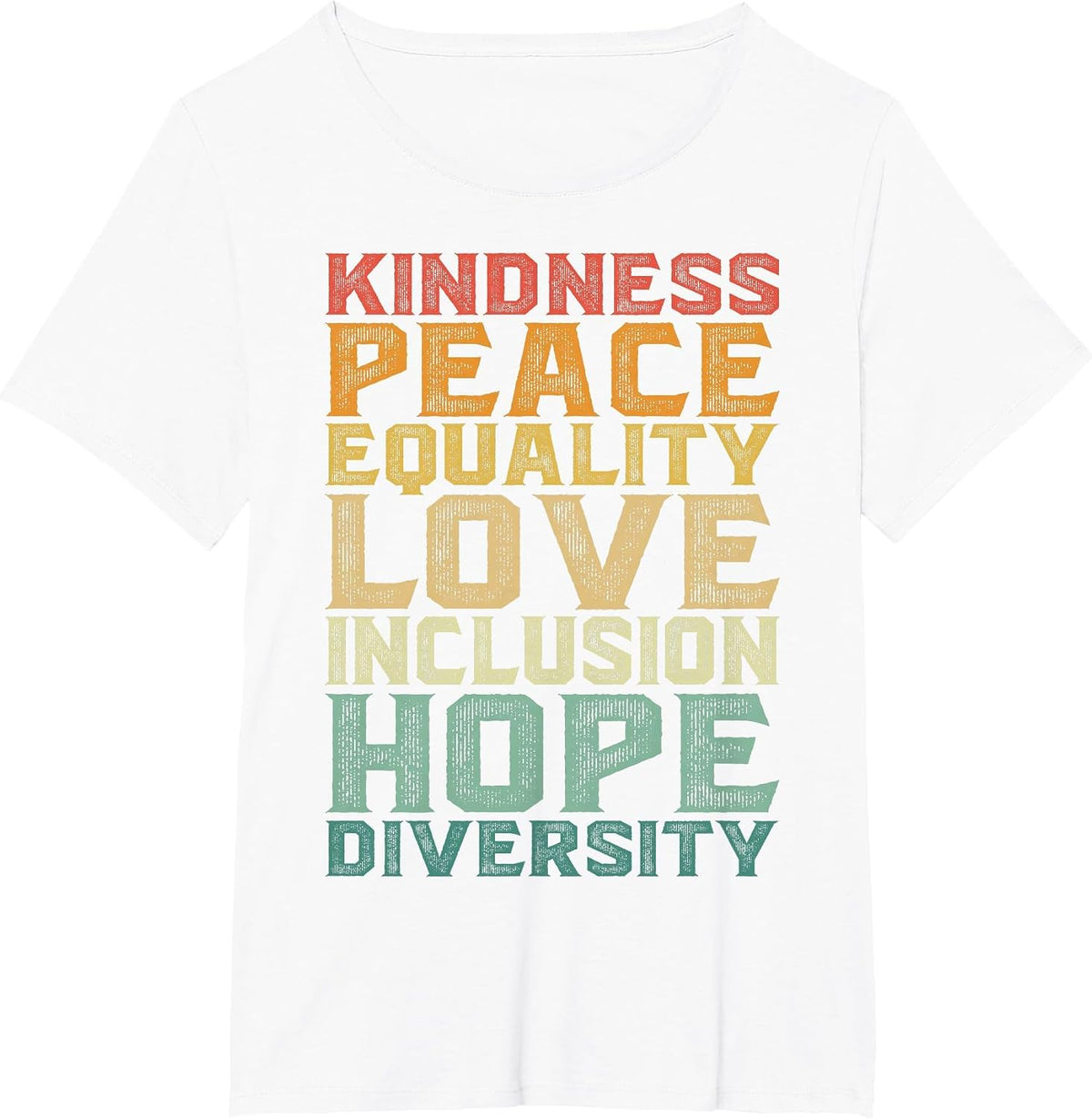 Peace Love Diversity Inclusion Equality Black History Month T-Shirt - White