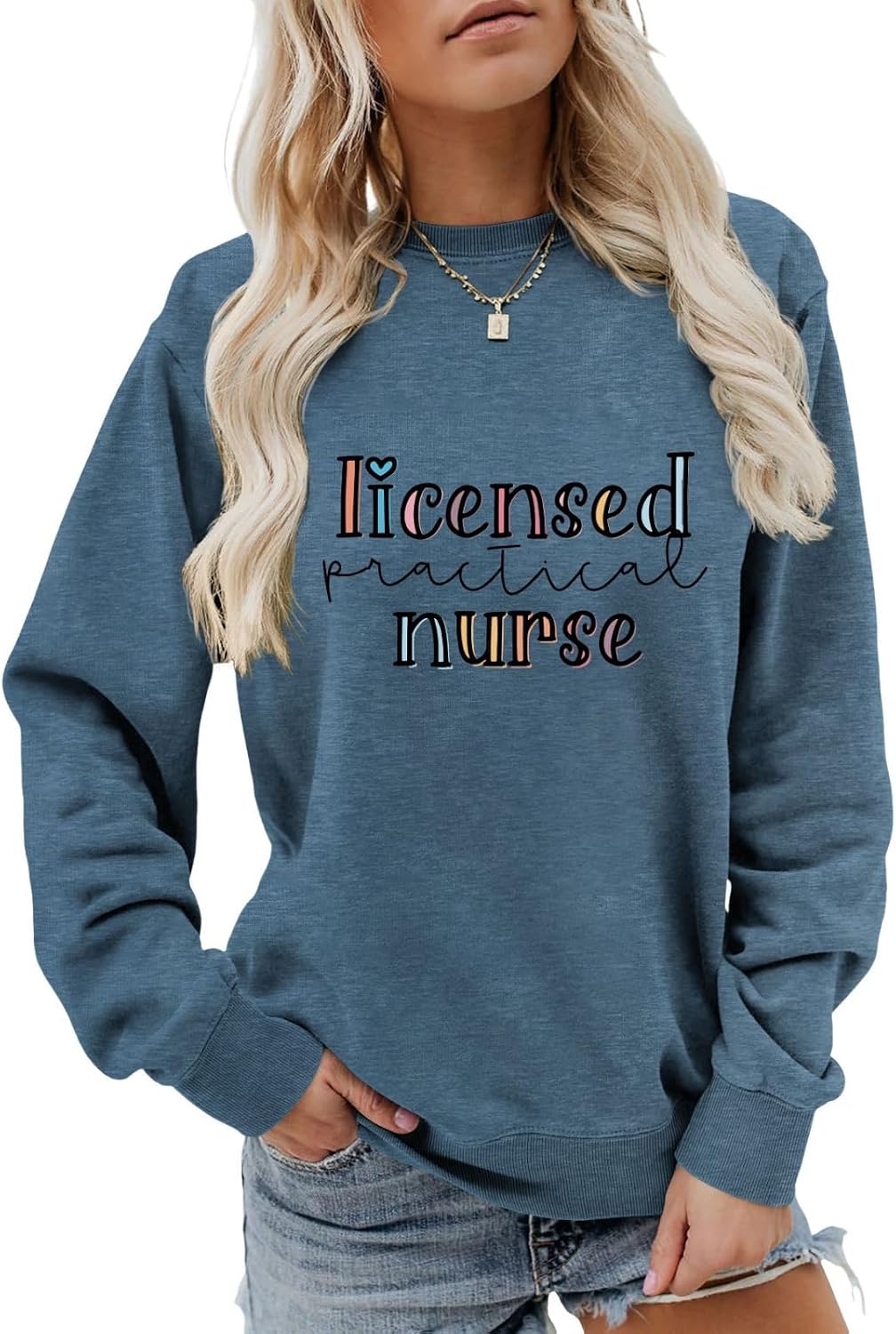 Licensed Practical Nurse Sweatshirt, Women Retro Crewneck Sweater LPN Graduate Nursing School Shirt LPN Nurse Gifts - 22