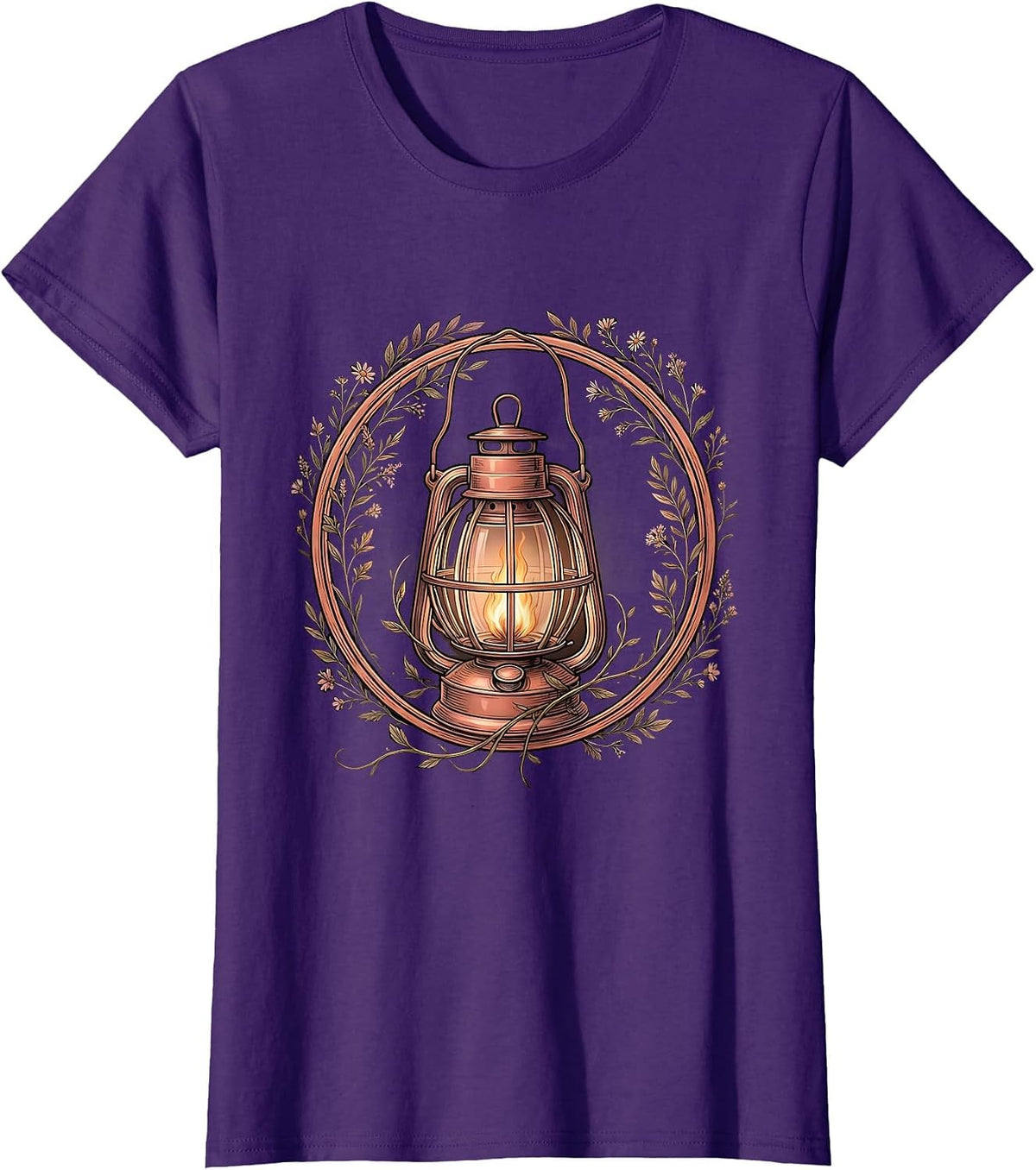 Women's Lantern In The Dark Faith Over Fear Graphic T-Shirt - Purple