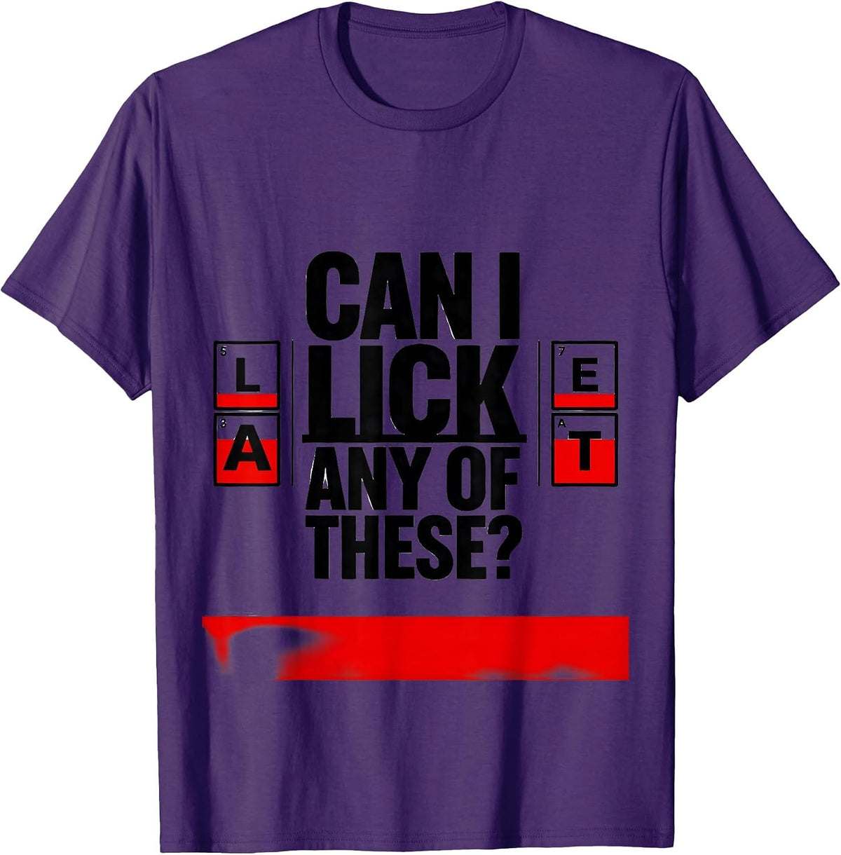 Can I Lick Any Of These Funny Periodic Table Science Teacher T-Shirt - Purple