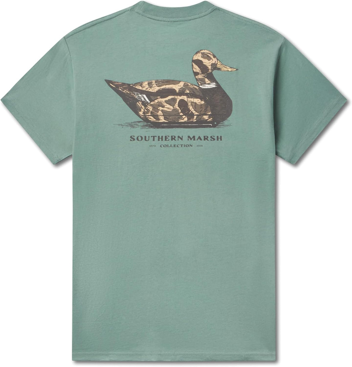 Southern Marsh Men's Vintage Duck Decoy Tee - Camo - Burnt Sage