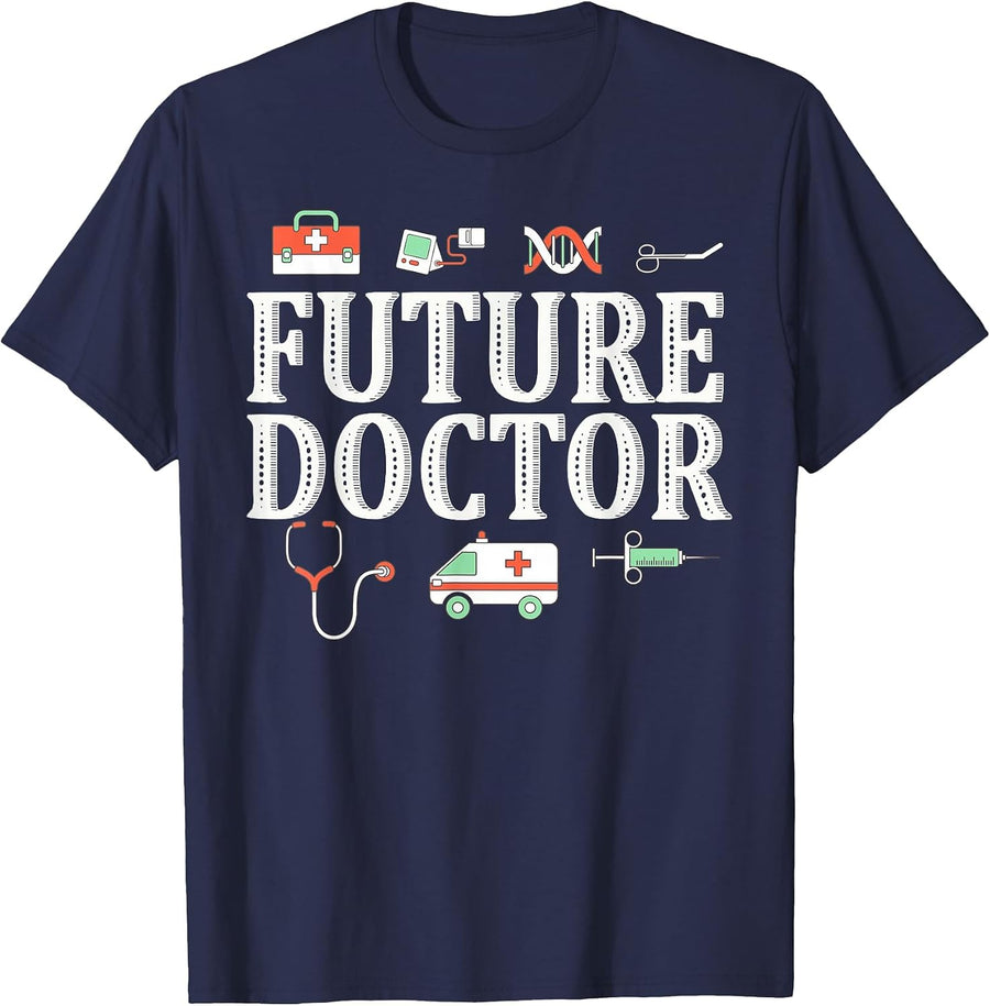 Future Doctor Medical School Students T-Shirt - Navy Blue