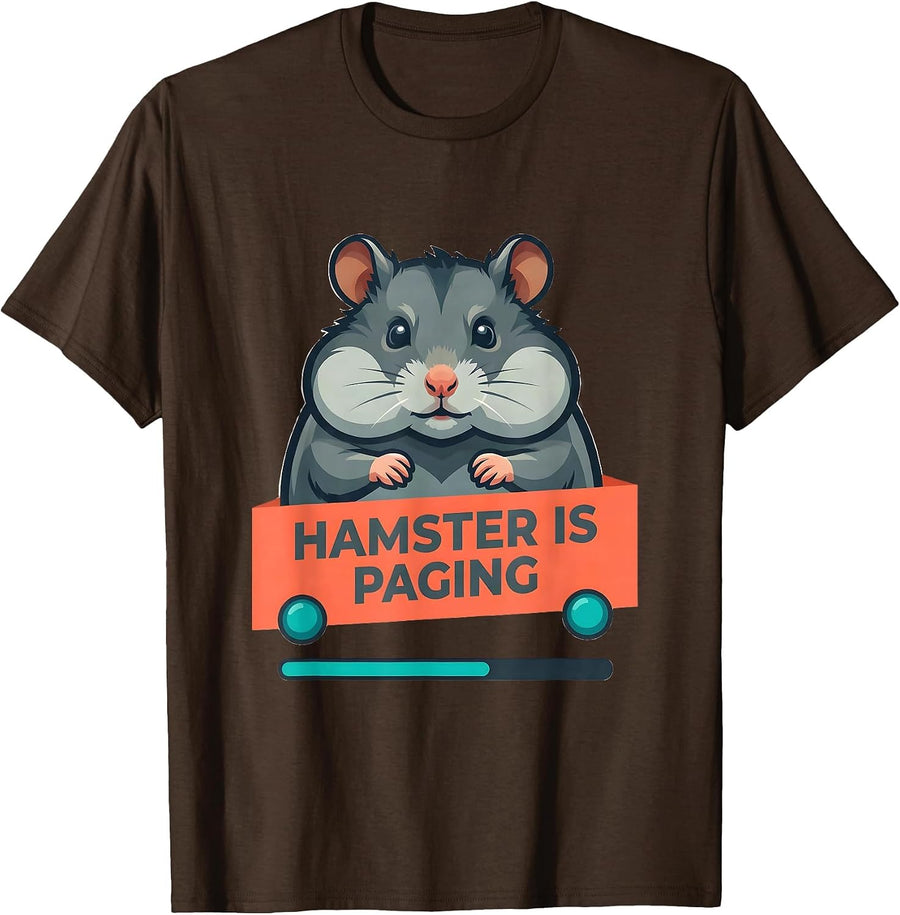 Men's Hamster Is Paging Funny Hamster Lover Gift for Hamster T-Shirt - Brown