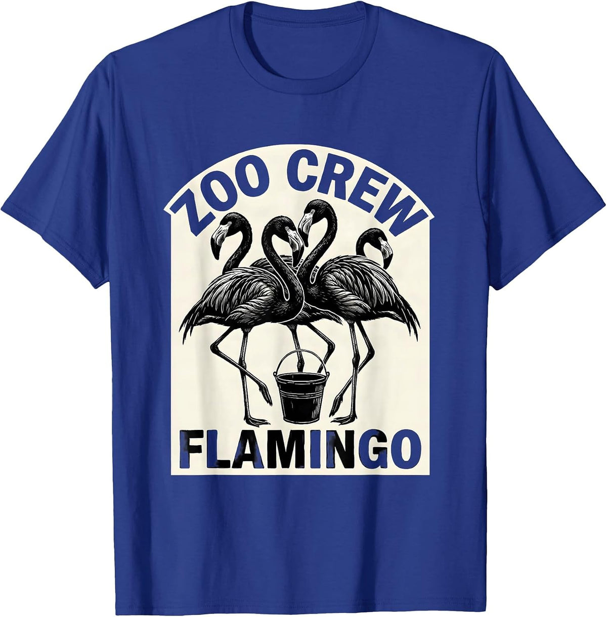 Zoo Crew Flamingo Scratchboard Flamingo Lover Kids Gift T-Shirt - Royal Blue