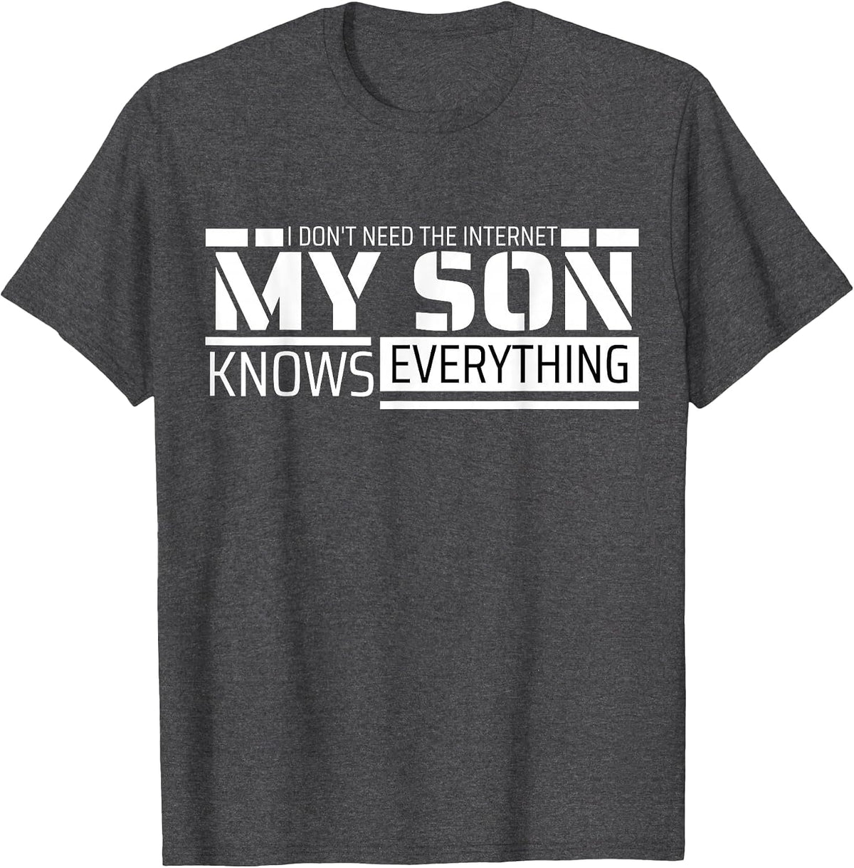 Funny Dad Shirt from Son Men Funny Fathers Day Dad T-Shirt - Dark Heather Grey