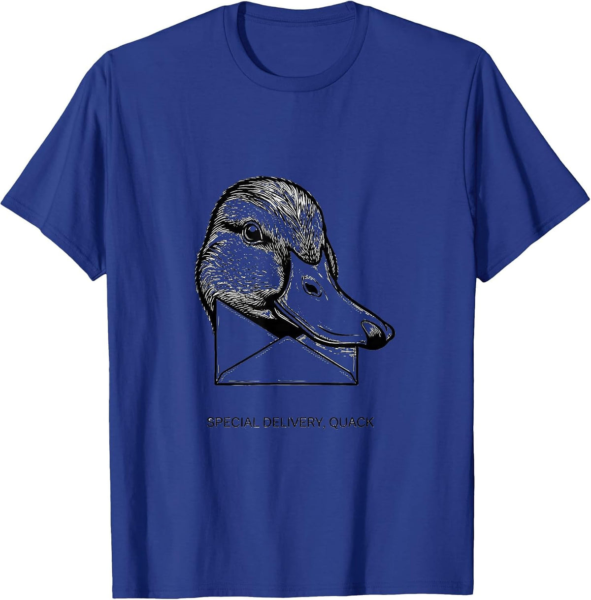 Men's Special Delivery, Quack Funny Duck Pun Novelty Humor T-Shirt - Royal Blue
