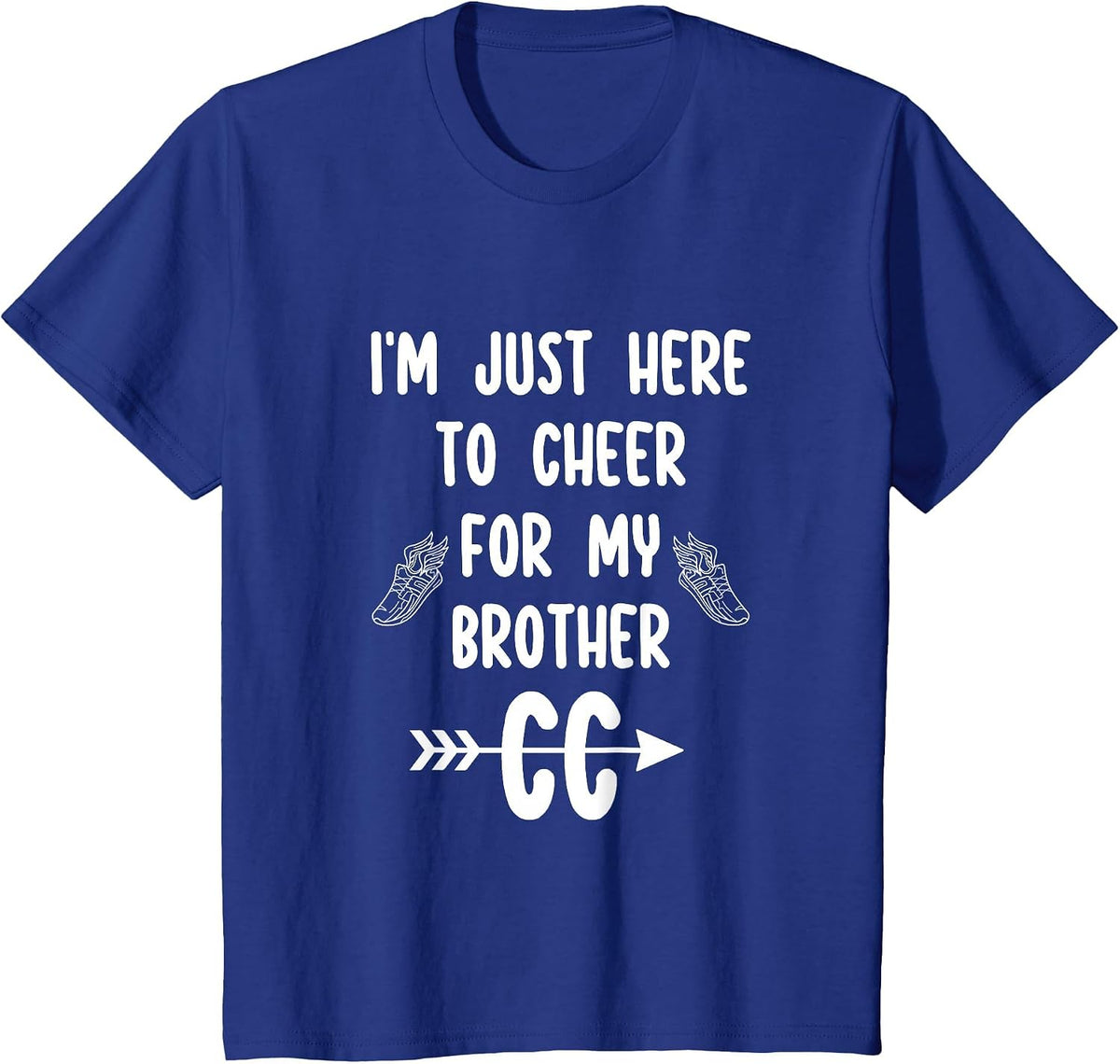 I'm Just Here to Cheer for My Brother Cross Country Running T-Shirt - Royal Blue