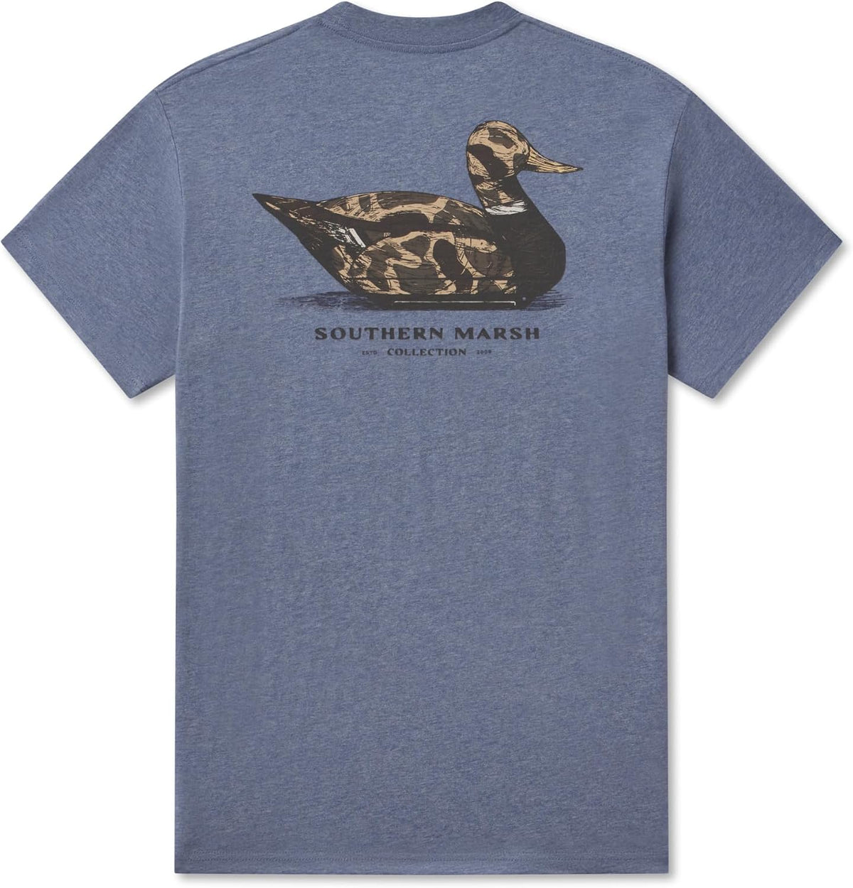 Southern Marsh Men's Vintage Duck Decoy Tee - Camo - Washed Slate
