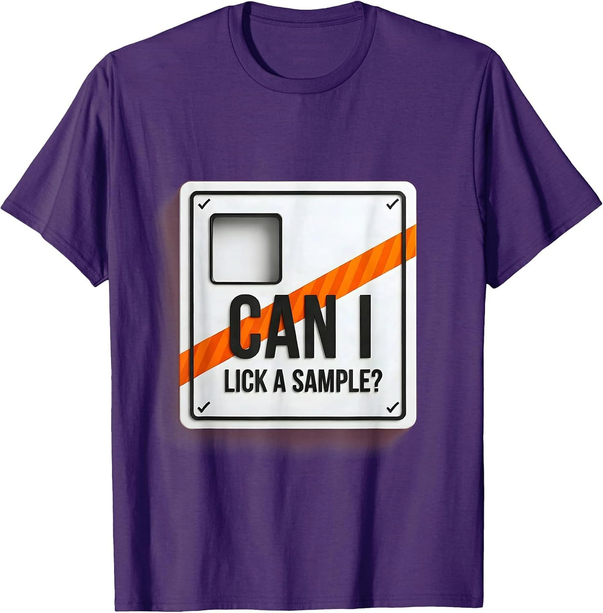 Men's Can I Lick A Sample Funny Periodic Table Science Teacher T-Shirt - Purple