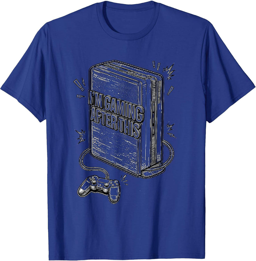 I'm Gaming After This Funny Gamer Humor Video Game Gift T-Shirt - Royal Blue