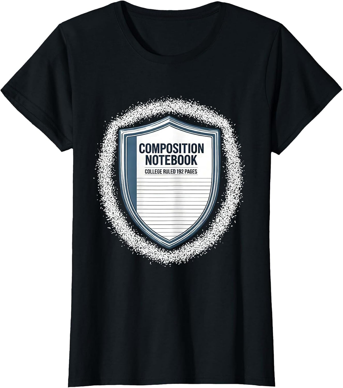 Composition Notebook College Ruled 192 Pages Teacher T-Shirt - Black