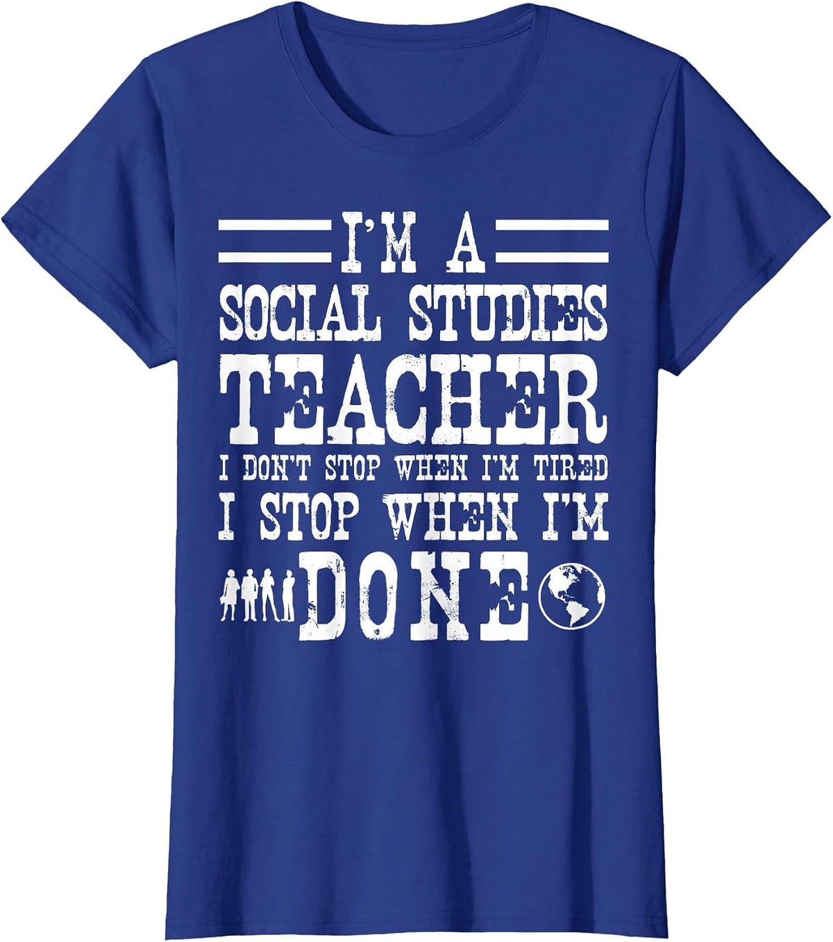 Social Studies Teacher Apparel - Funny Cute Teachers Design T-Shirt - Royal Blue