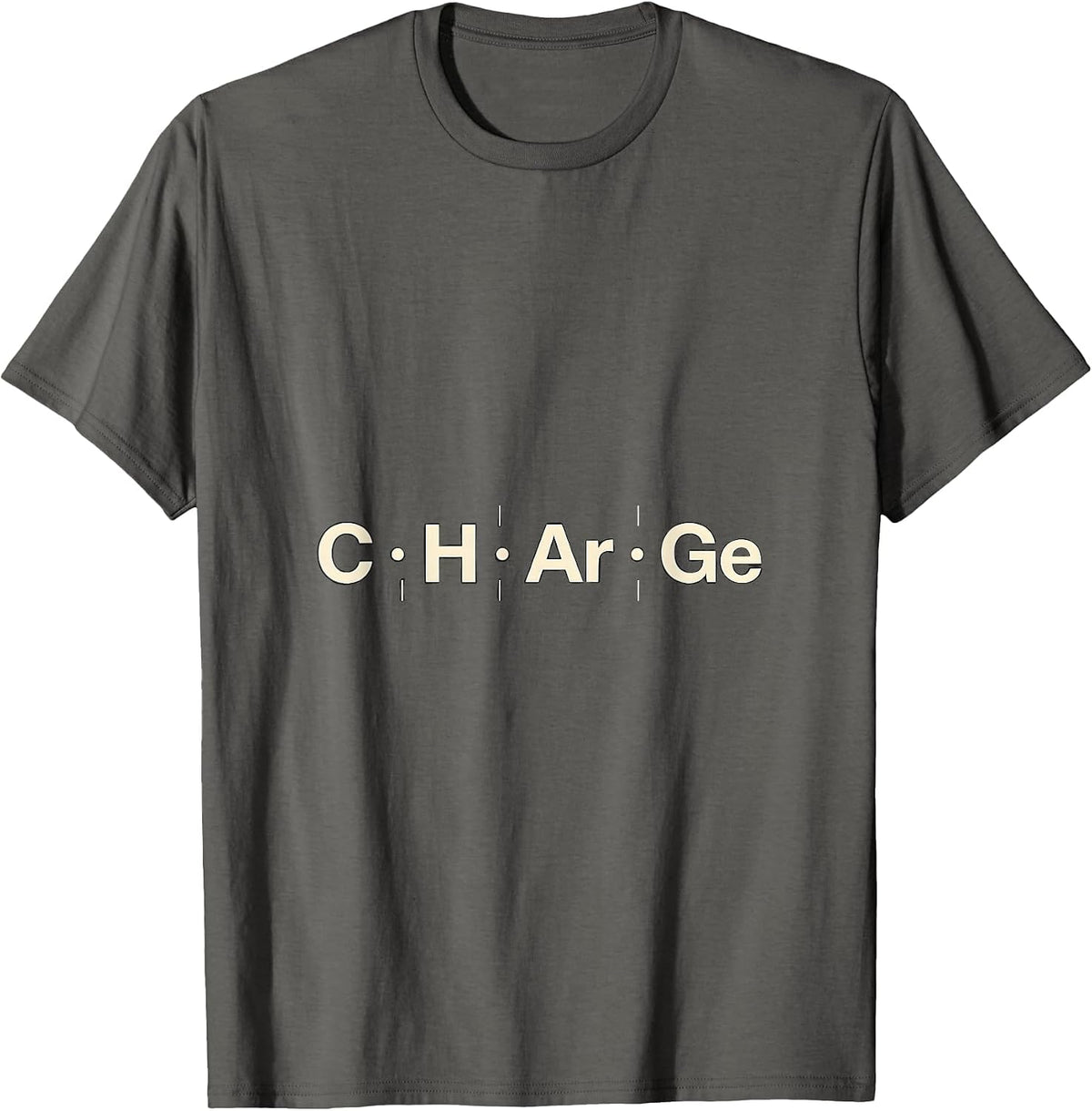 C H Ar Ge Minimalist Periodic Table Chemistry Humor Science T-Shirt - Asphalt Grey