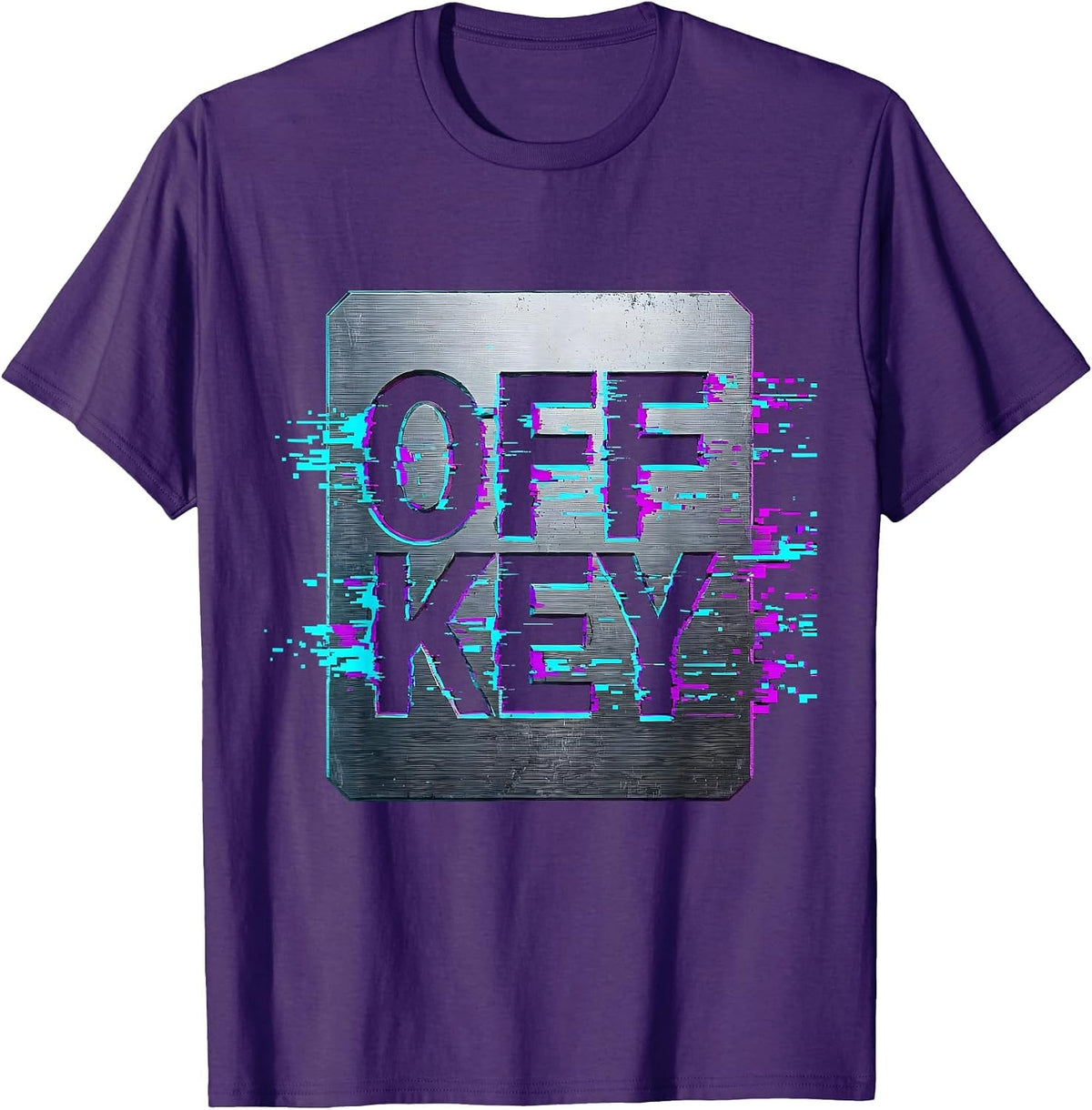 Off Key Cyberpunk Y2K Anime Graphic Streetwear T-Shirt - Purple