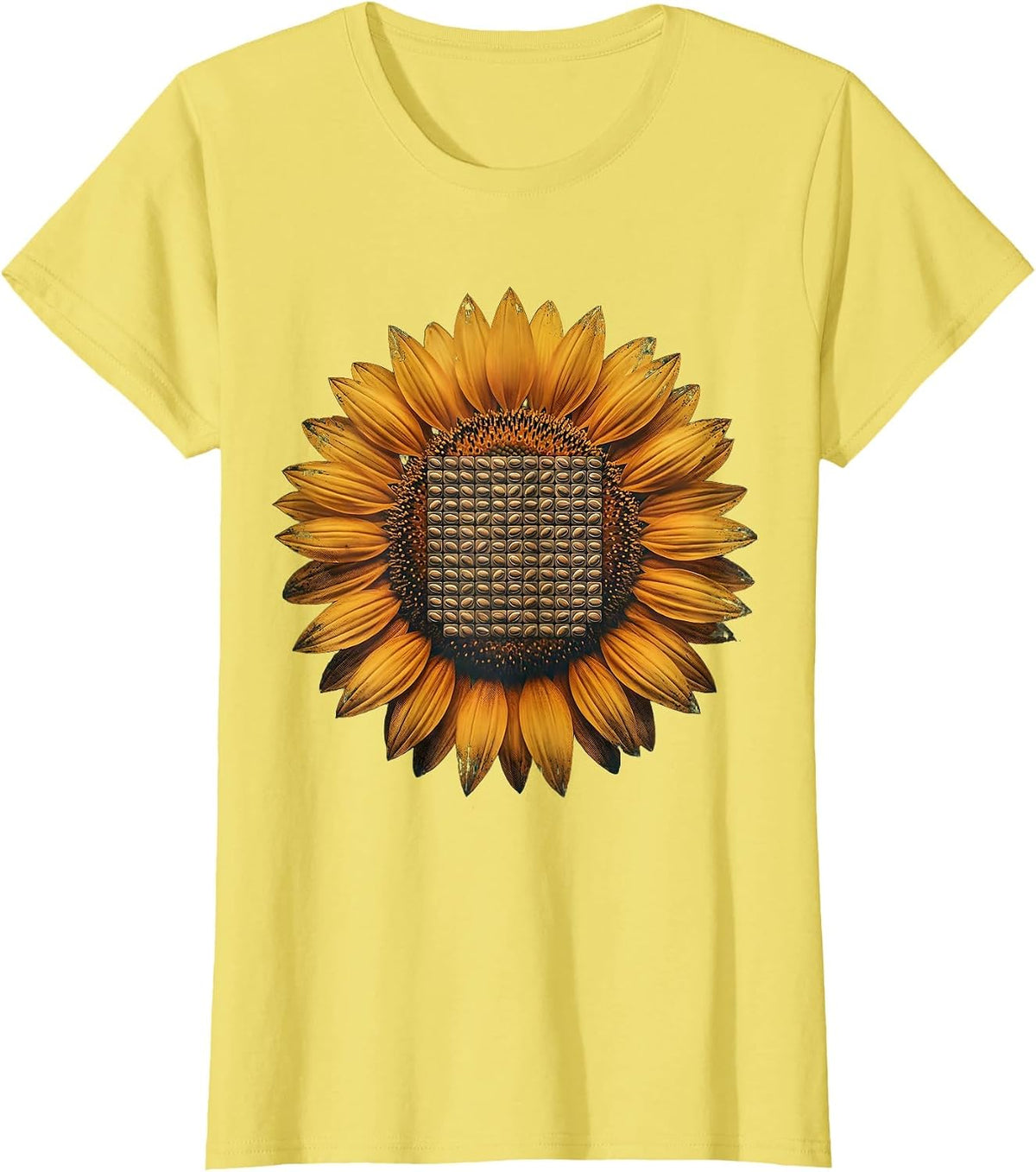 Sunflower Seeds Periodic Table Science Teacher T-Shirt - Lemon Yellow