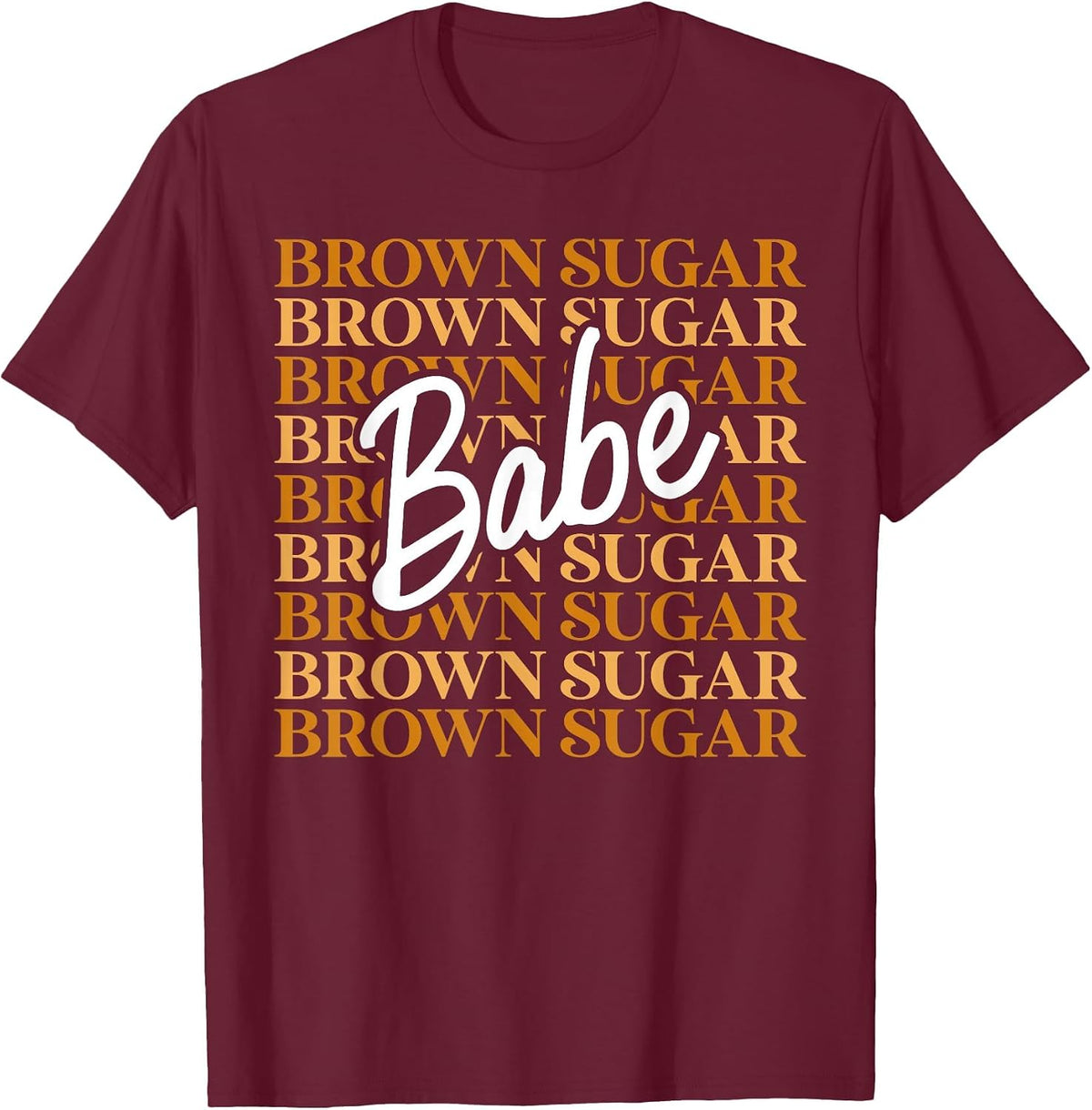 Brown Sugar Babe Black African Melanin Pride Retro Vintage T-Shirt - Burgundy