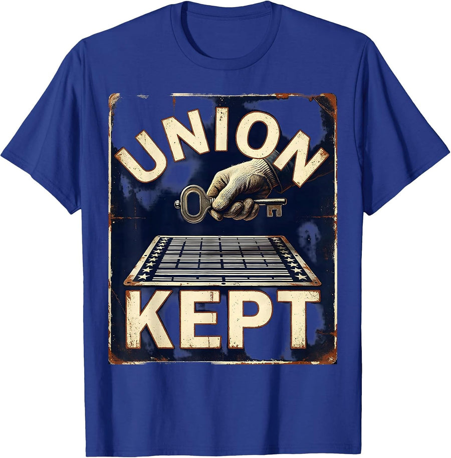 Union Kept Vintage Union Worker Labor Day Pride T-Shirt - Royal Blue