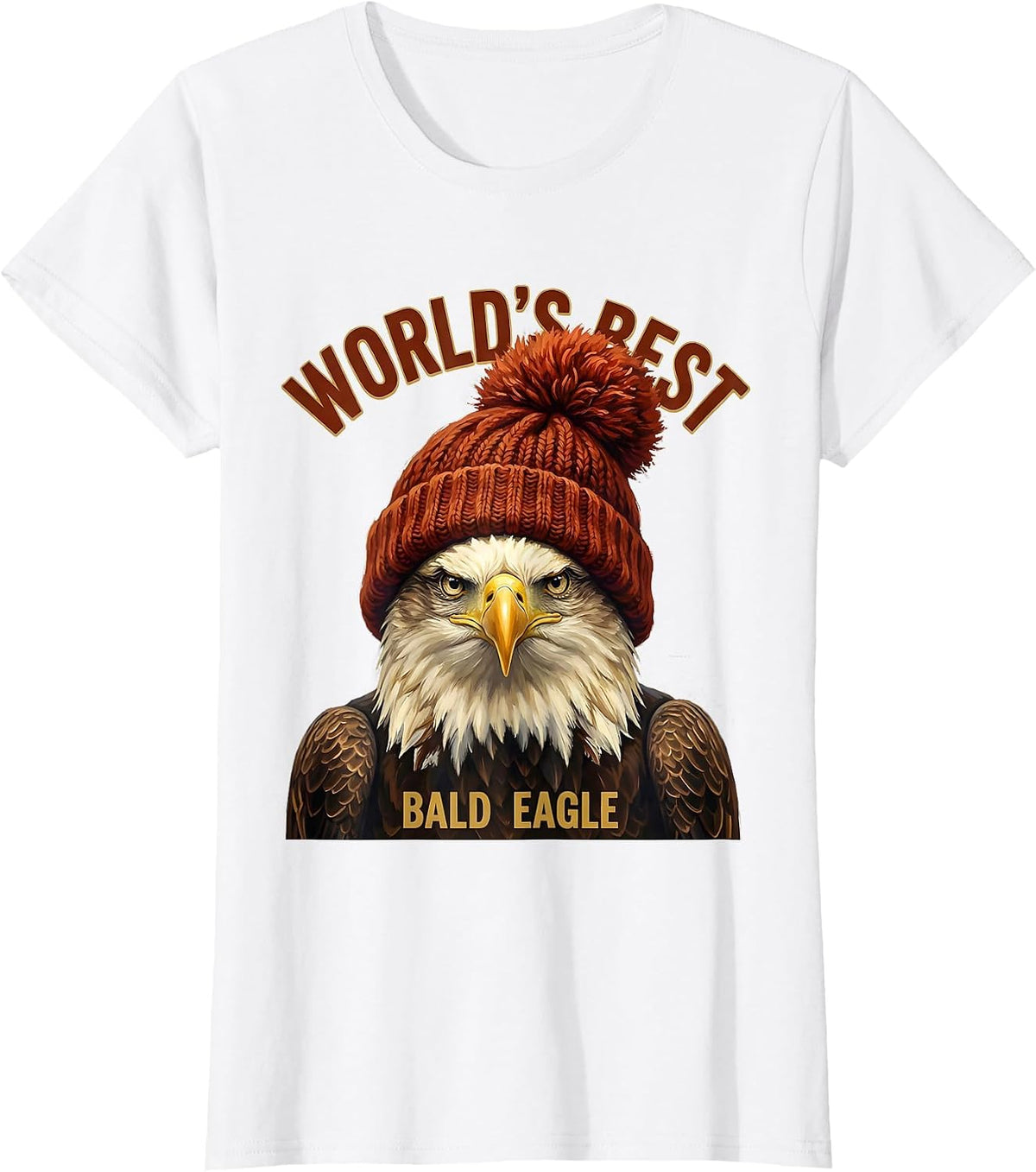 World's Best Bald Eagle Funny Patriotic Eagle Lover Novelty T-Shirt - White