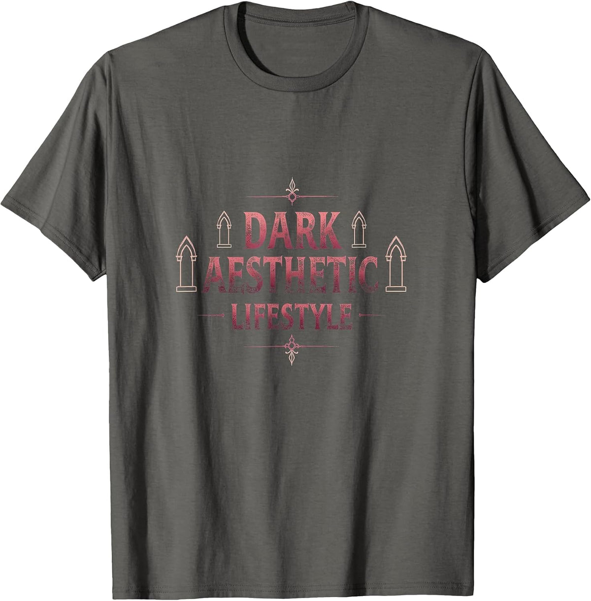 Dark Aesthetic Lifestyle Gothic Design T-Shirt - Asphalt Grey