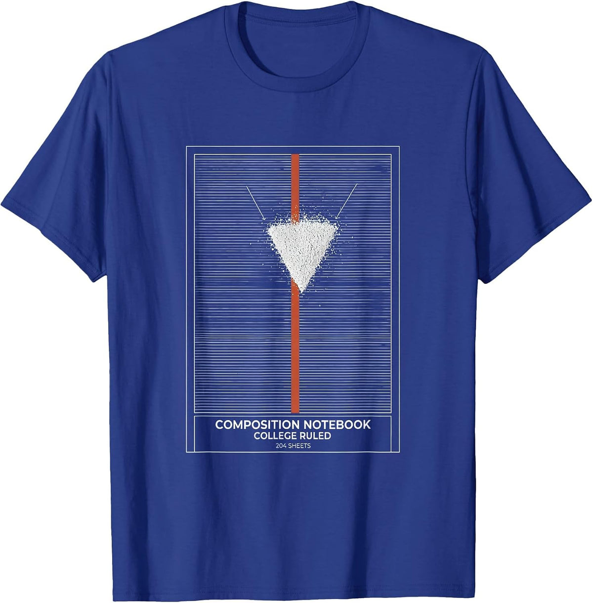Composition Notebook College Ruled 204 Sheets Teacher T-Shirt - Royal Blue